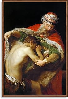 Floating Frame Canvas Print Wall Art - The Return of The Prodigal Son, 1773 by Pompeo Batoni - 16x24 inches