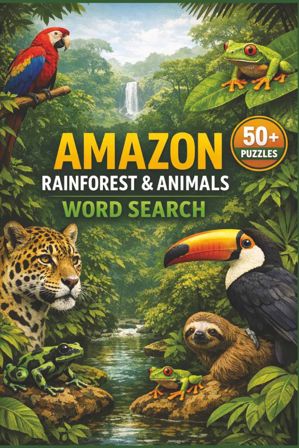 Amazon Rainforest and Animals Word Search Puzzle Book: Word searches with easy to read print about The Amazon Rainforest , Animals, Habitat and more. ... for vacations, holidays and free time.