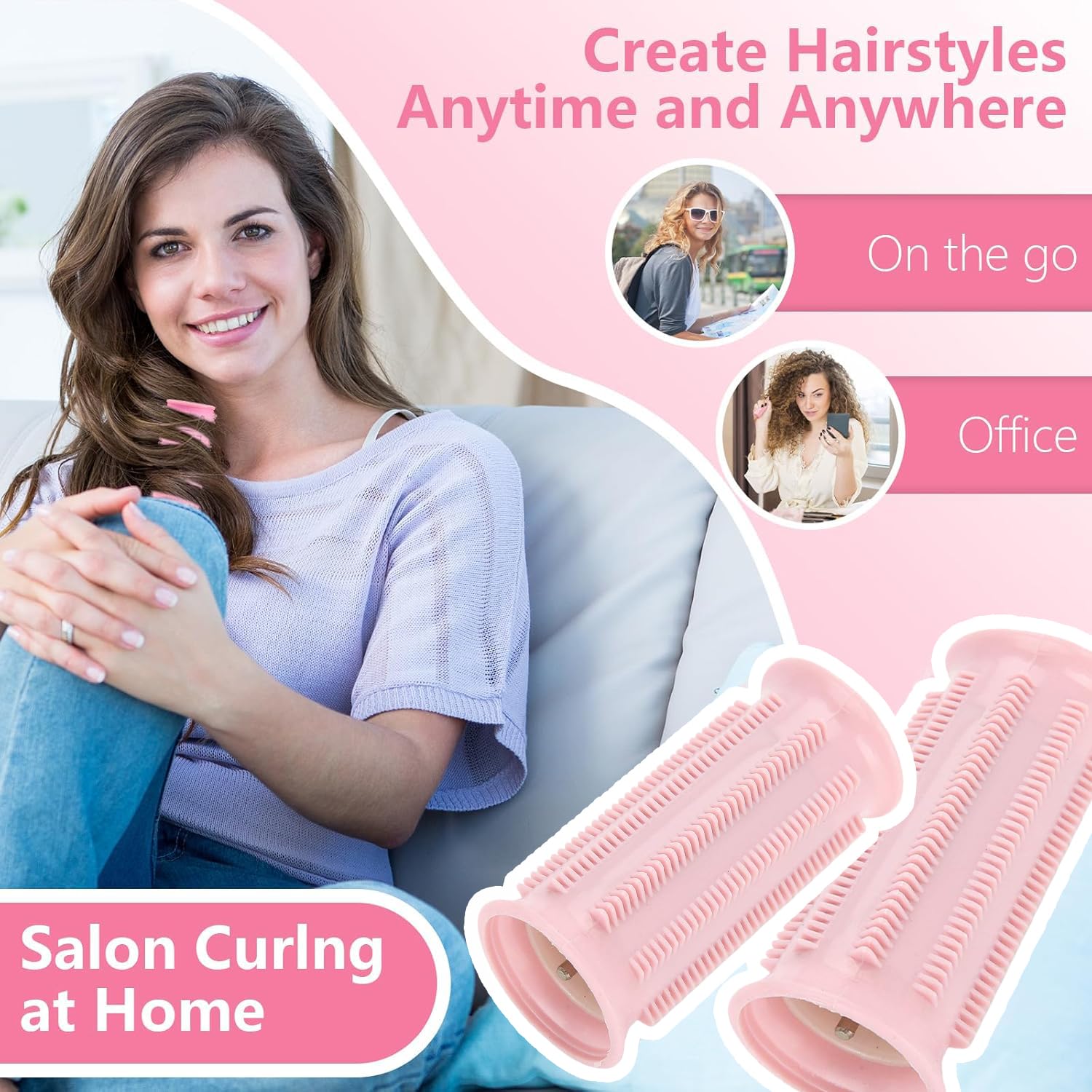 Heated Rollers for Short Hair 10pcs Hot Roller Heated Rollers for Medium Length and Long Hair Electric Curlers with Clips for Hairdresser Salon/Barber or Home Use DIY Styling Tools - Image 4