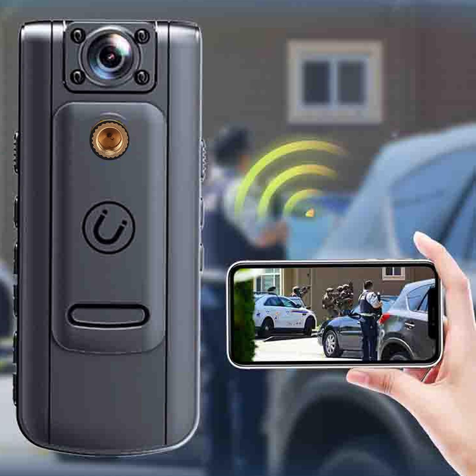 Asixxsix Wearable Video Recorder, HD Infrared Night Vision Body Worn Camera IP65 Water Proof 800mAh Battery Powered Portable Camcorder for Personal, Police, Law Enforcement (8GB)