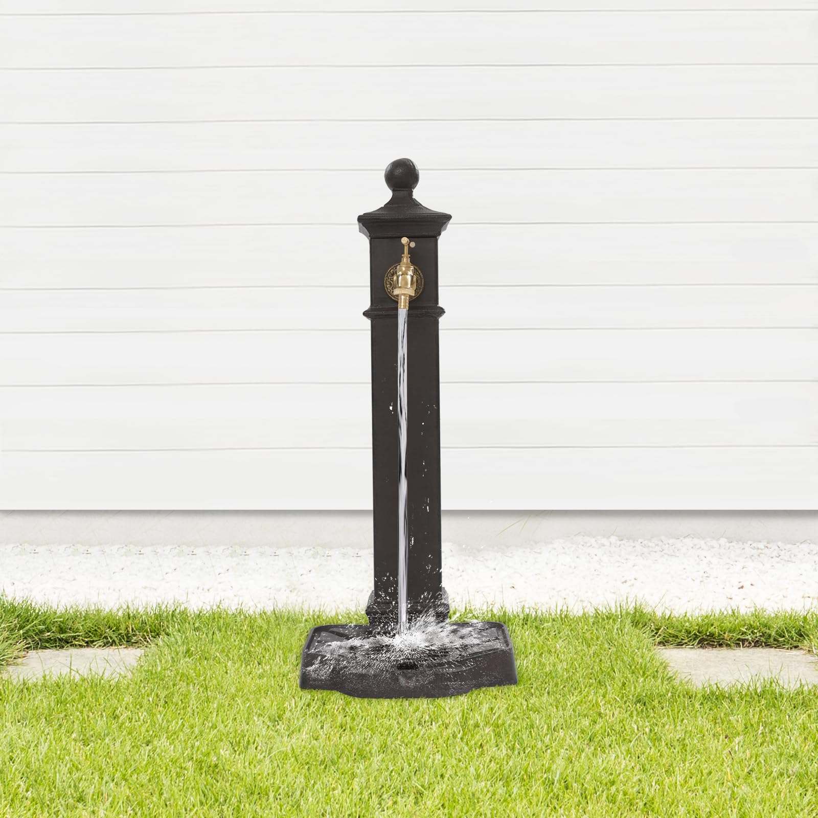33 * 29.5 * 74 Gusseisen-Wassersäule Wasserzapfstelle Antik Look Hydrant-Wasserhahn dekorativer Brunnen mit Wasserhahn Retro-Wassersäule für Gärten Hinterhöfe Rasen Innenhöfe Bewässerung Waschen