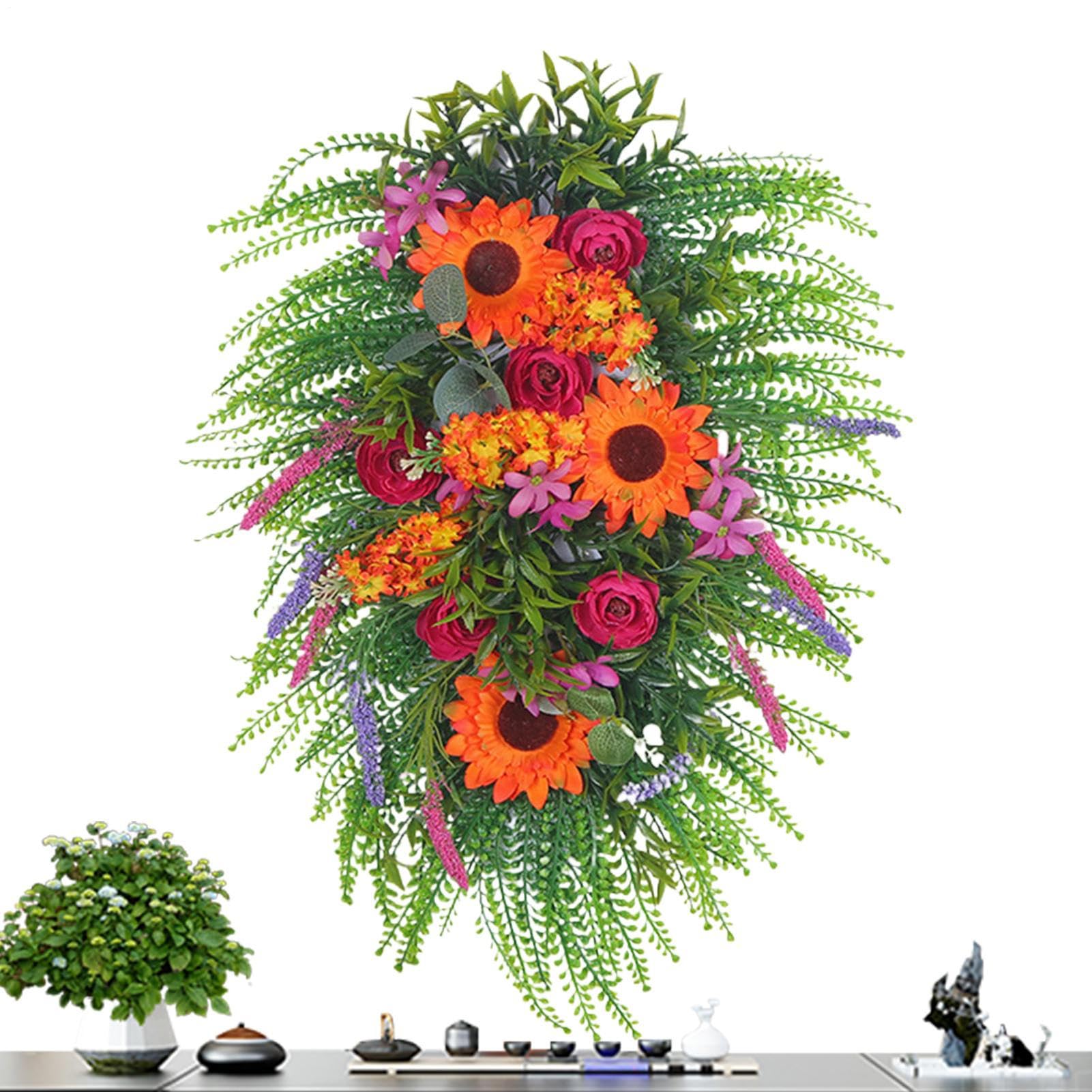 Couronne de Printemps Durable pour Porche et Décoration de Porte