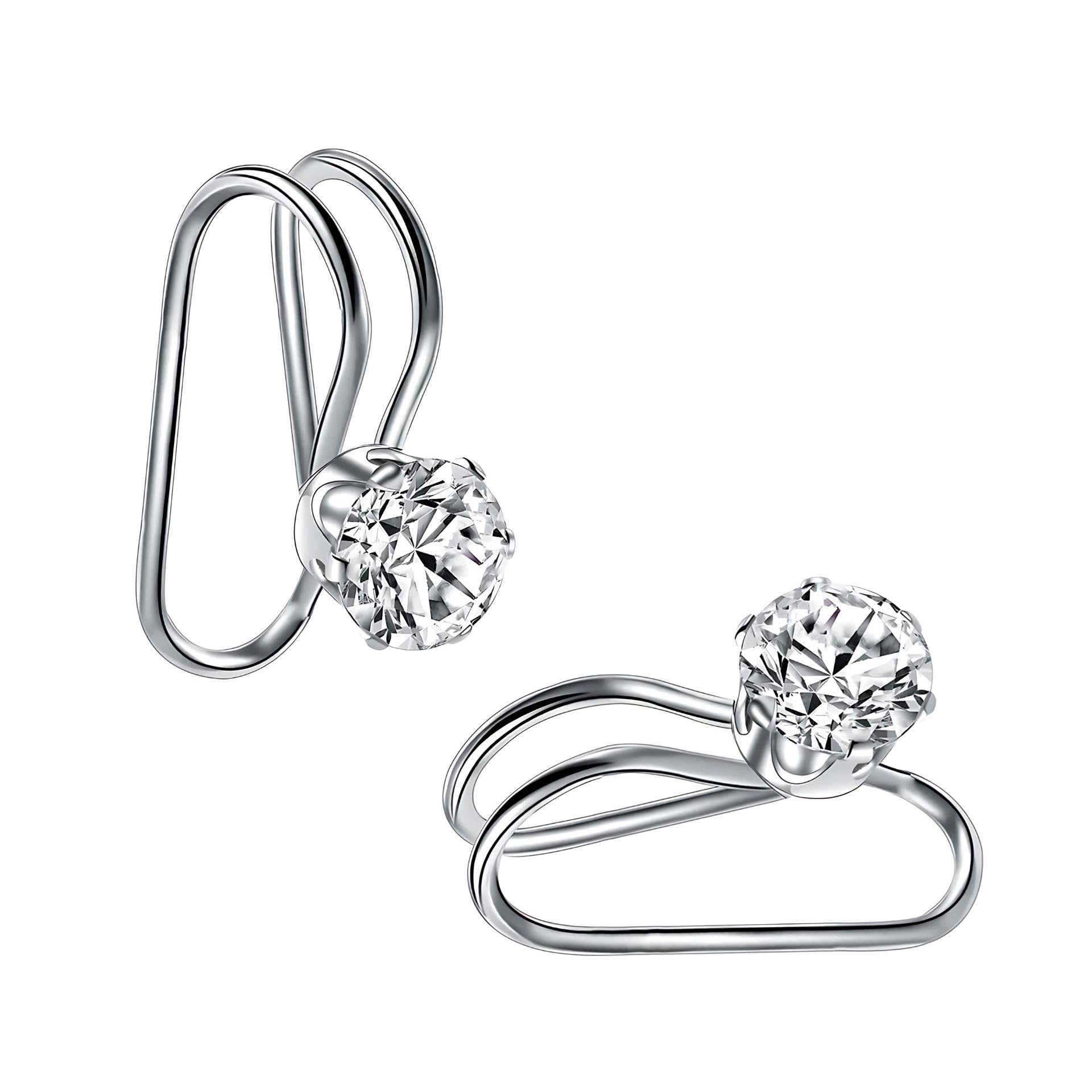 Via Mazzini Fashionable No-Tarnish No-Rusting Crystal Studded Non-Pierced Clip-On Ear Cuff Earrings For Men And Women (ER2094) 1 Pair (B0BR3ZV9Q5) Amazon Price History, Amazon Price Tracker
