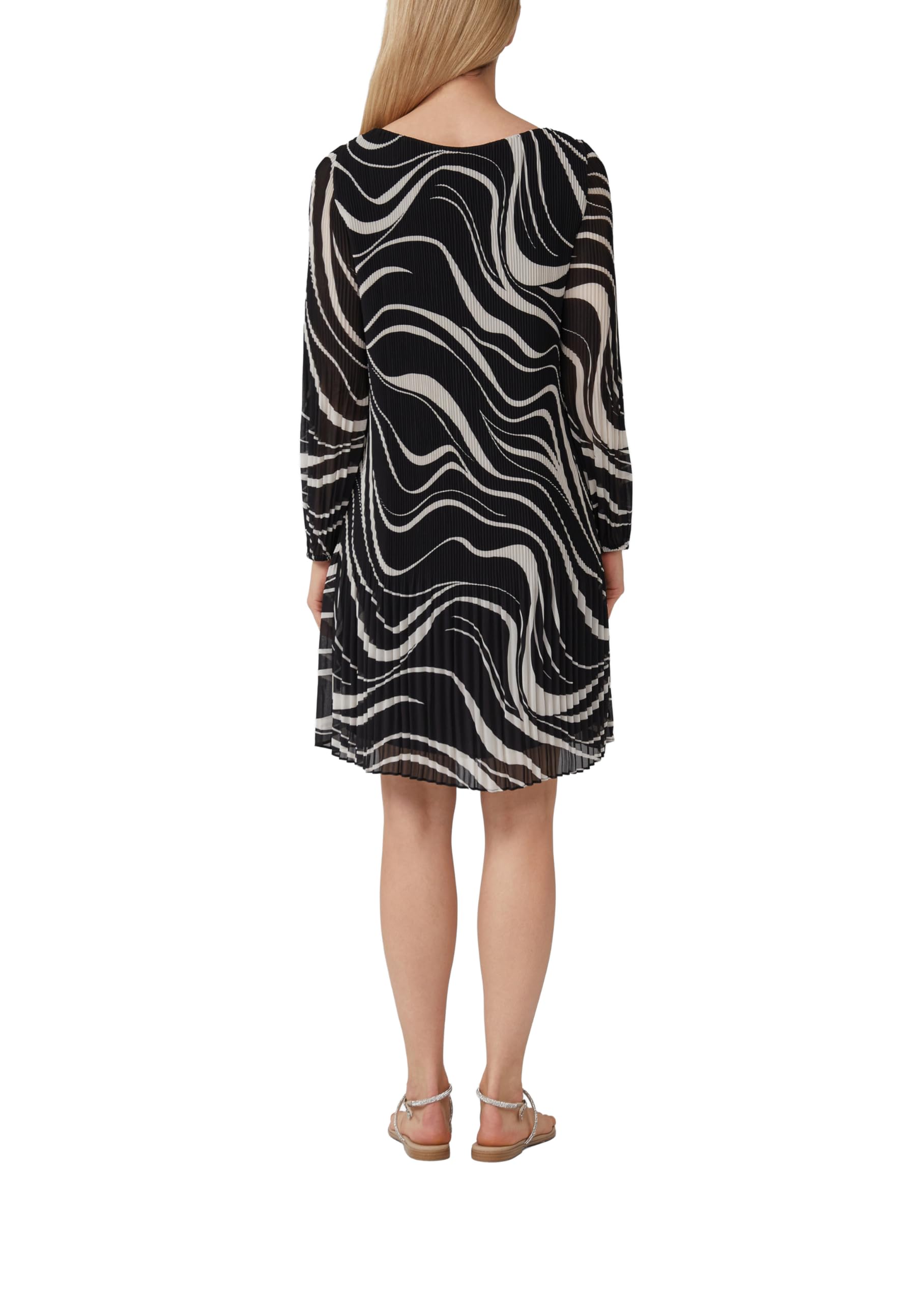 s.Oliver Schwarz LABEL 2167247 Abito Plissettato, 99A3, 54 Donna