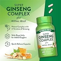 Vista 5 de Super Ginseng Complex 60 cápsulas con jalea real de extracto de ginseng sin OMG, suplemento sin gluten por Nature's Truth