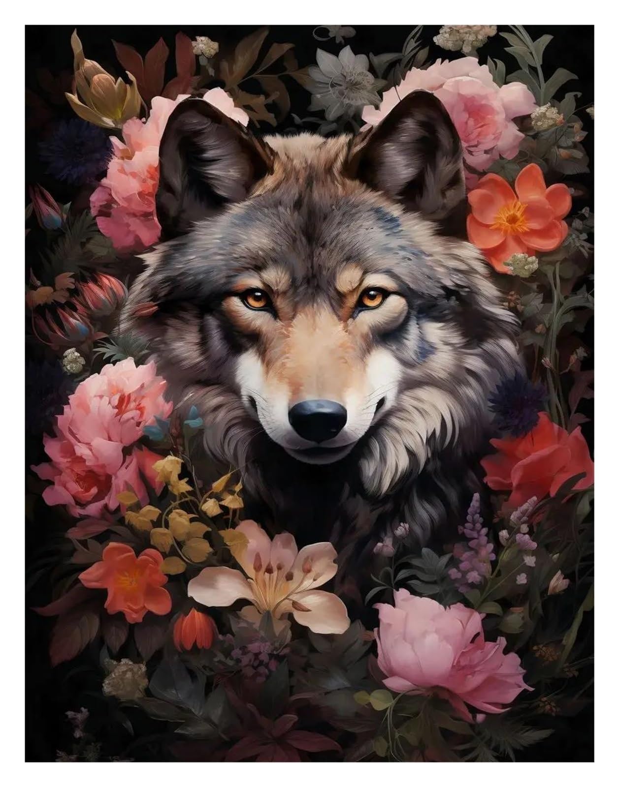 Affiches d'Animaux Fleurs et Feuilles Imprimés sur Toile Déco Salon