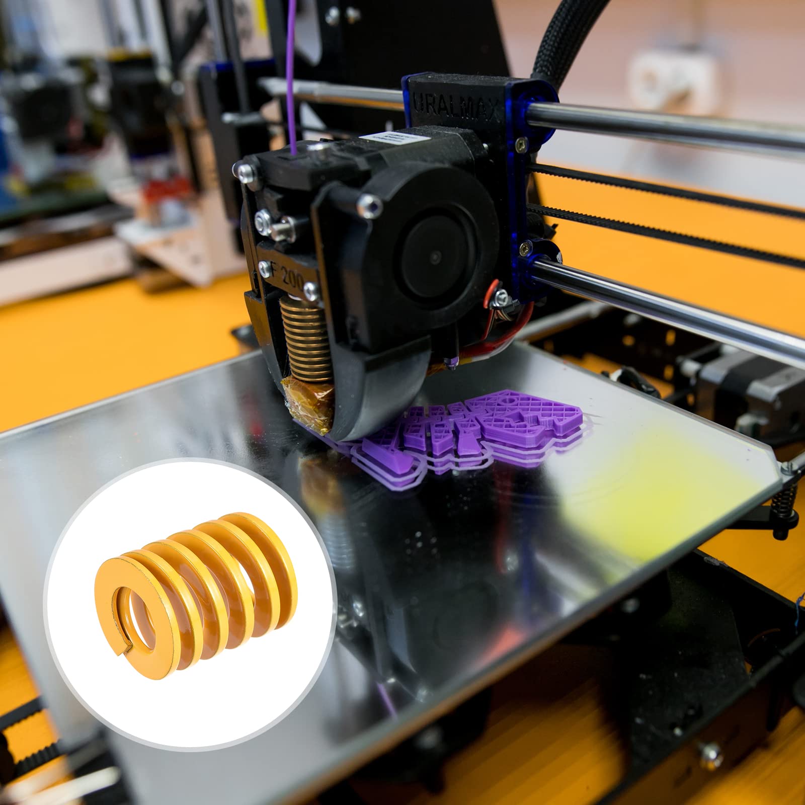 5 Stück 3D-Druckfedern – 18 Mm Außen-Ø, 25 Mm Länge, Gelb, Leicht Belastbar – Druckfedern Aus Federstahl Für 3D-Drucker & Werkzeuge