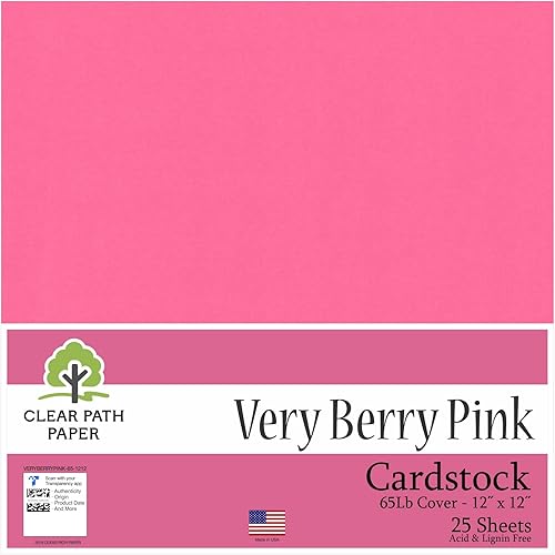 Bubble Gum - Cartulina rosa de 12 x 24 pulgadas, cubierta de 100 libras, 50 hojas, papel de camino transparente