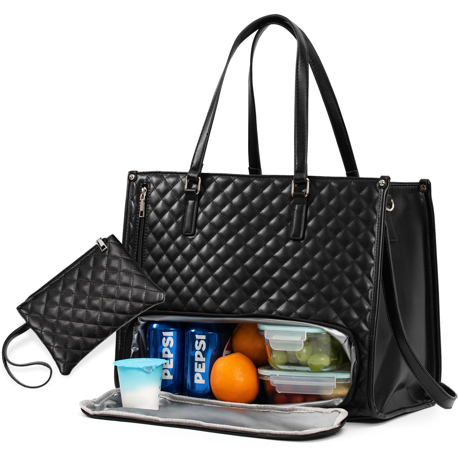 2-in-1 Laptop-Tasche Mit Isoliertem Lunchfach – Für 17,3 Zoll Laptops, Wasserabweisend, Viel Stauraum, Business & Alltag