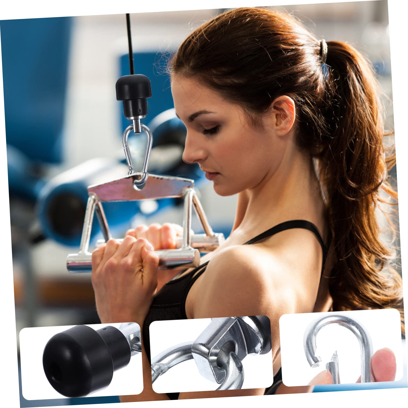 UKCOCO 2 Sets Mosquetón Accesorios para Máquina de Cable de Conexión a Prueba de Desgaste Seguro para Fitness Equipment Uso en Gimnasio