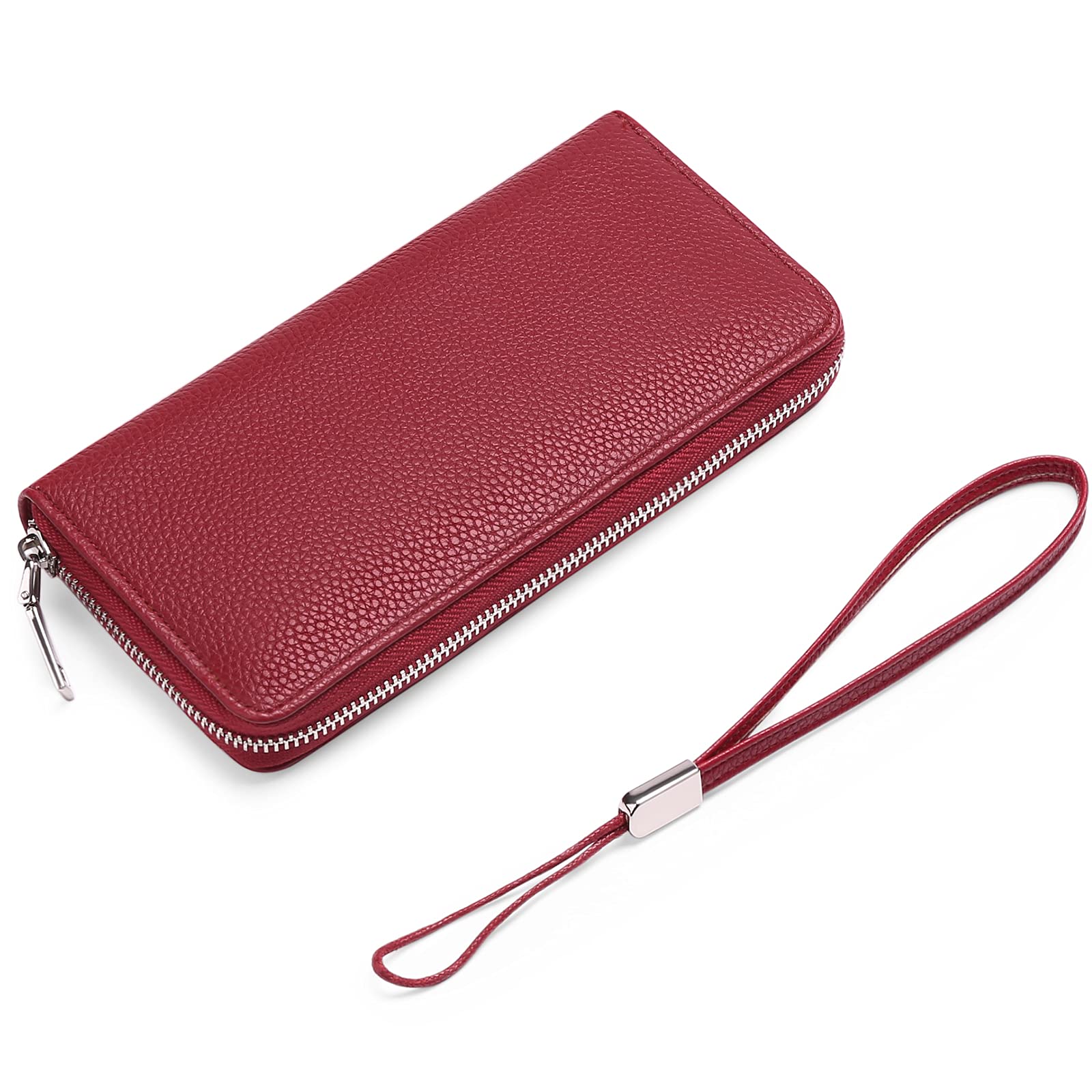 Portefeuille Long Femme GOIACII En Cuir Avec Protection RFID - Plusieurs Fentes Cartes Et Poche Téléphone - Fermeture Zippée
