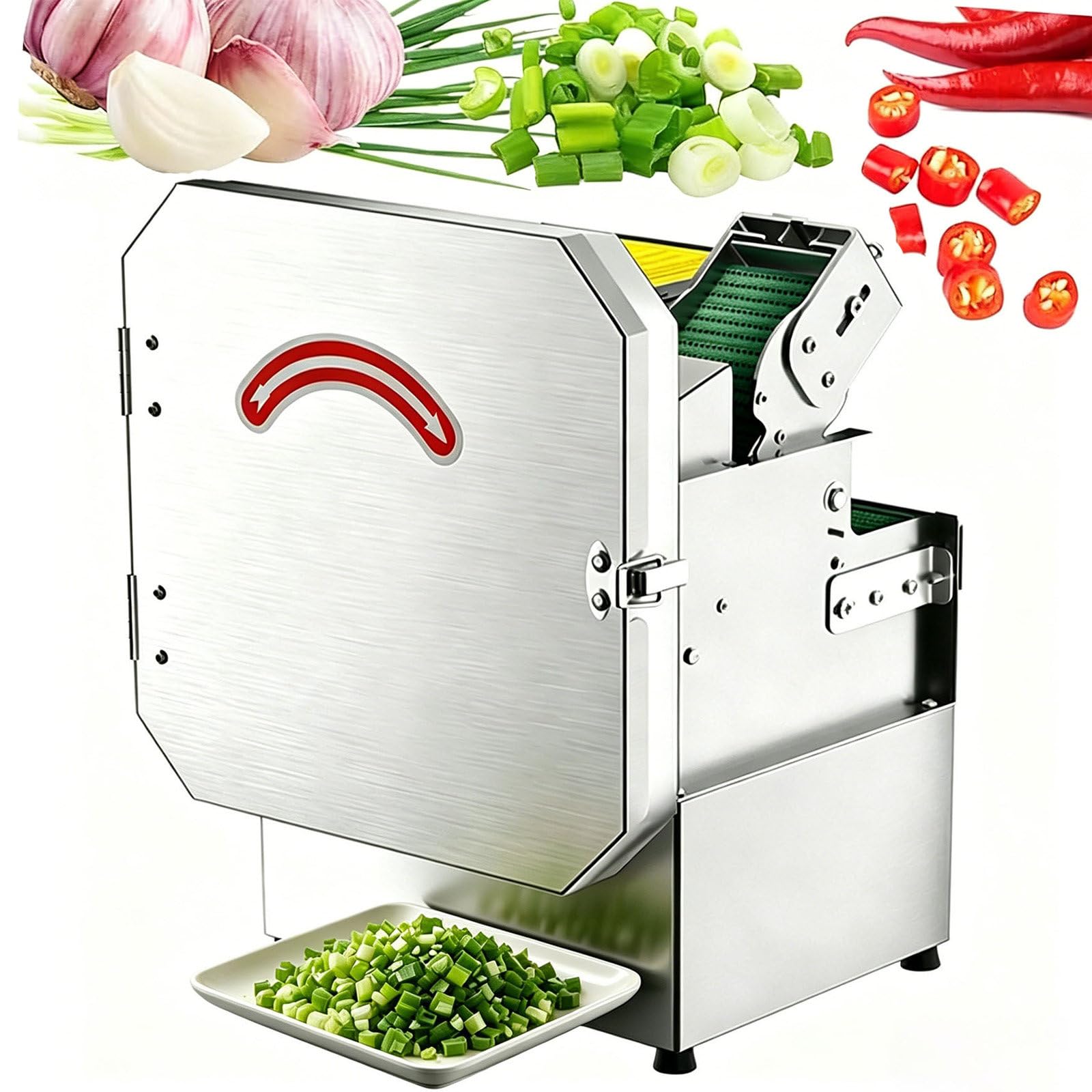 SOTIKARERY Commercial Vegetable Cutter, Electric Vegetable Slicer 200W, Thickness Adjustable 1.5-35mm, for Veggie Tomato Lemon Potato,Easy To Clean