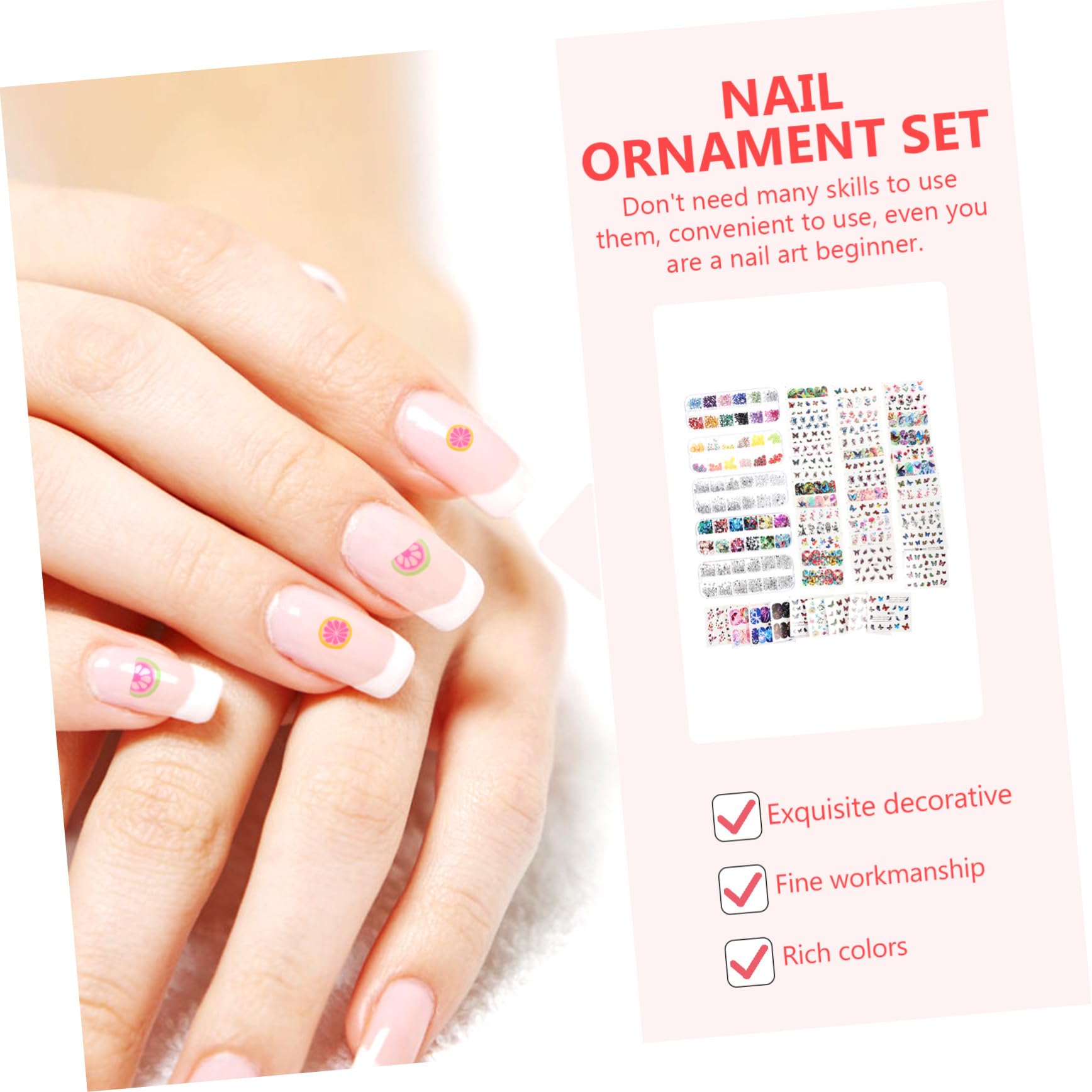 PACKOVE 2 Set Decorazioni per Unghie con Accessori per Manicure Eleganti per Unghie Decorative per Amanti Della