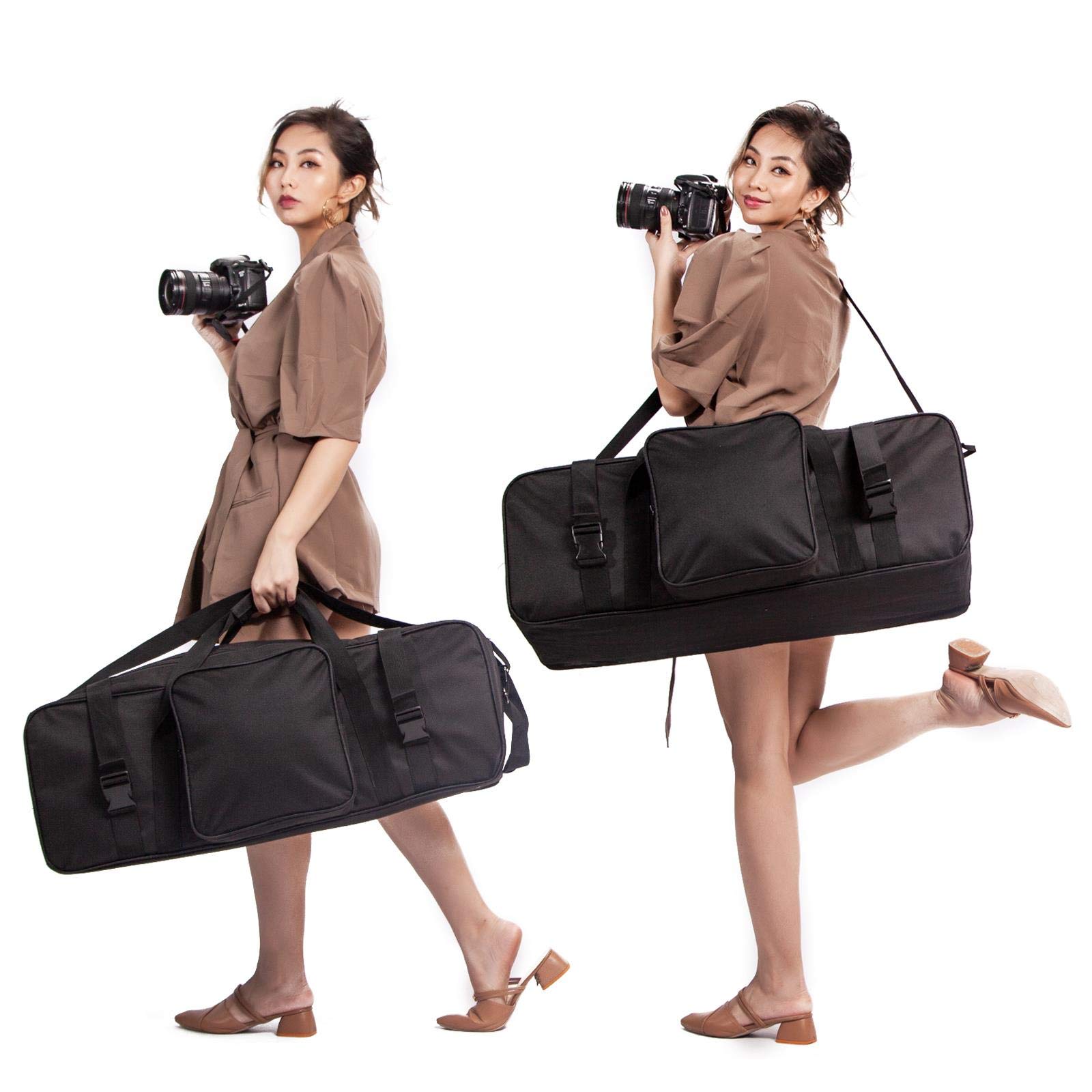 Acolchado Bolsa de La Cámara del Bolso del Cojín Trípode Video Carry Case Bolsa de Transporte y Protege el Caso de La Mosca Ruedas Flightcase