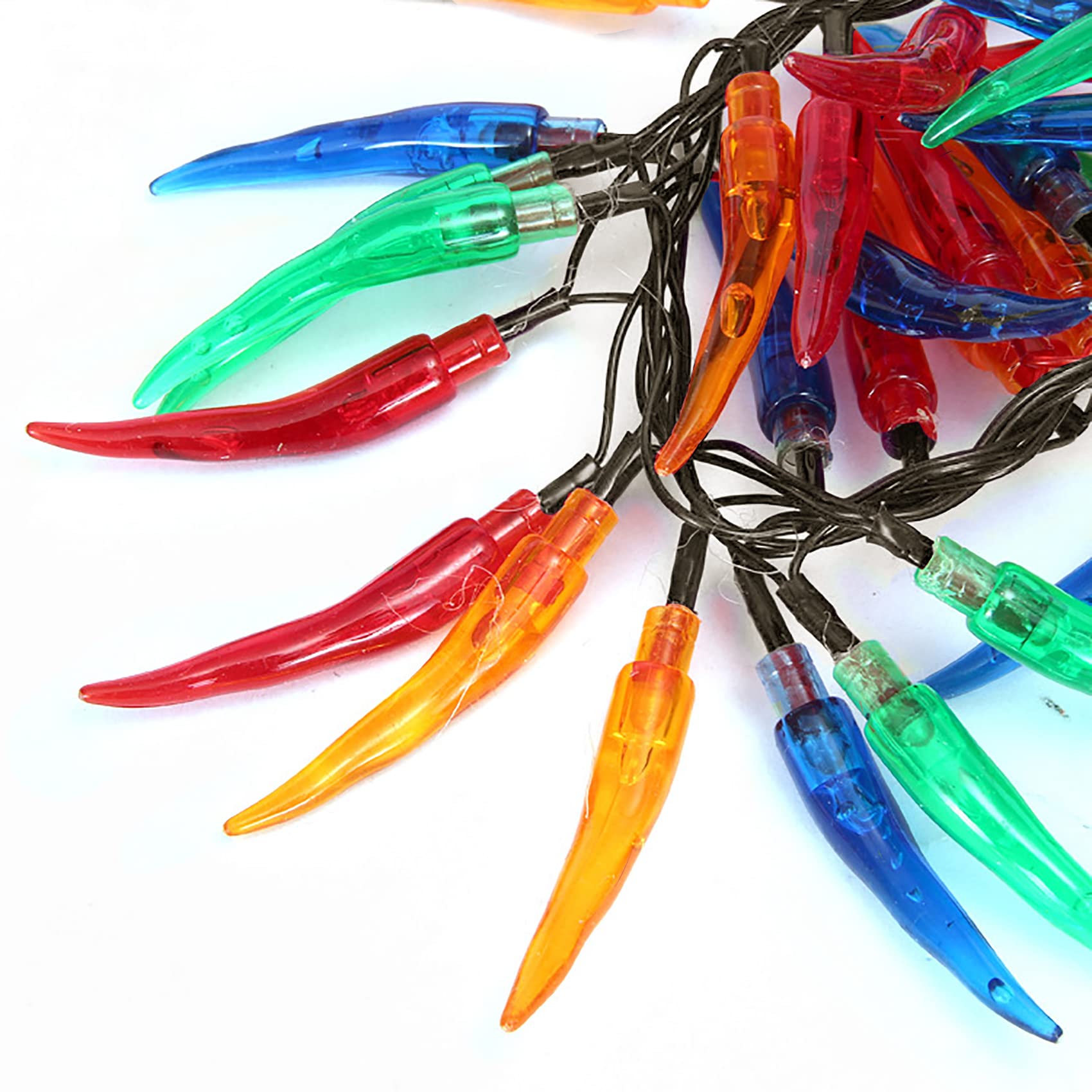 DINOWIN Solar Chili String Lights Waterproof Chili Pepper Fairy Lights Decorative Solar String Lights for Home Party Garden Patio (21.3ft 30LED, Multicolor)