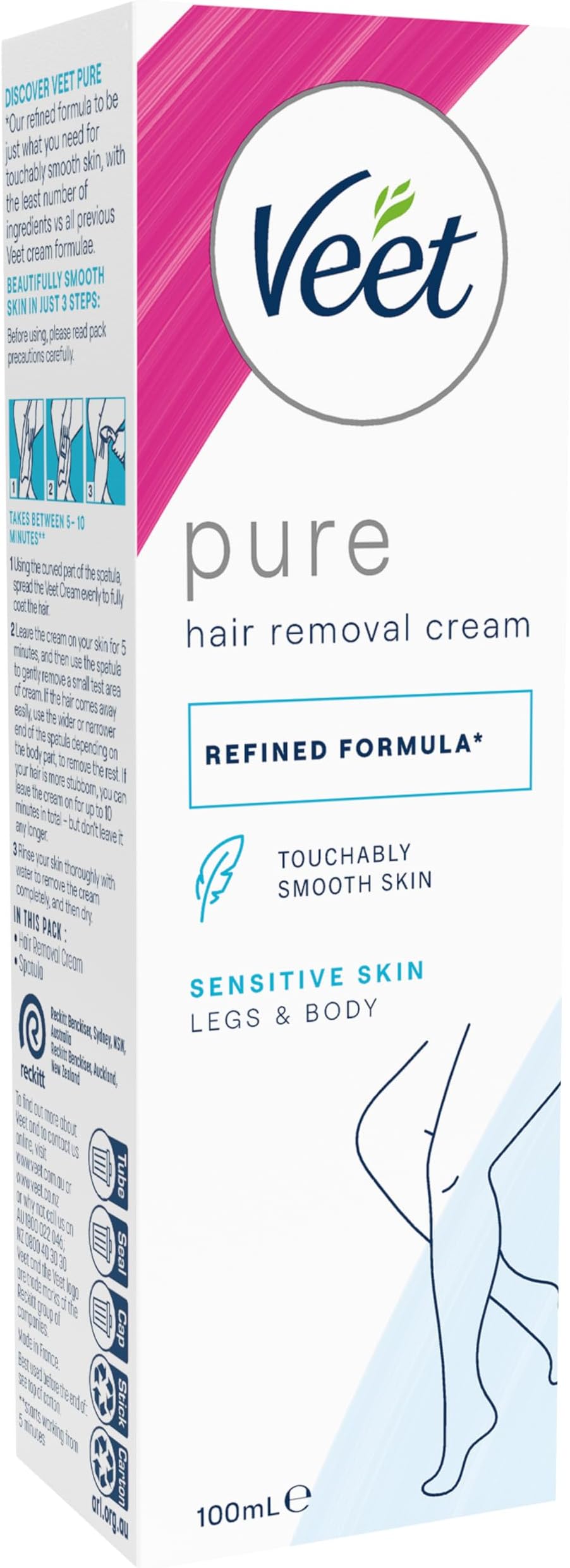 Hair Removal Cream Sensitive Skin with Aloe Vera & Vitamin E (100ml)