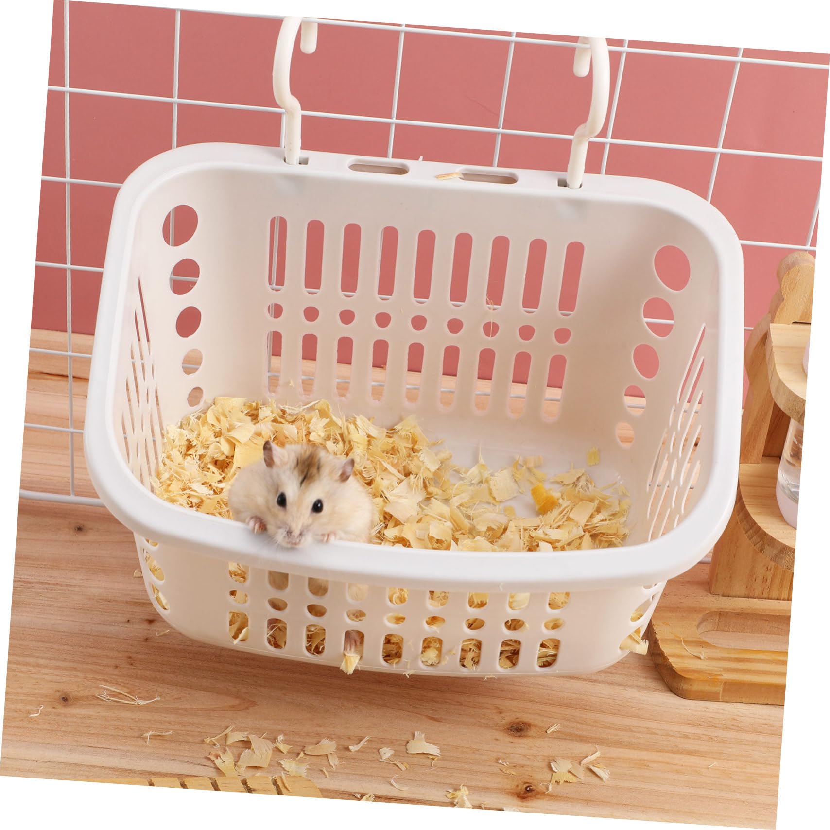 2 Stück Hängematten für Kleintiere aus Weißem Pp Hautfreundlich mit Hohlem Design Praktische und Dekorative Kuschelhängematte für Hamster und Gerbil zum Aufhängen