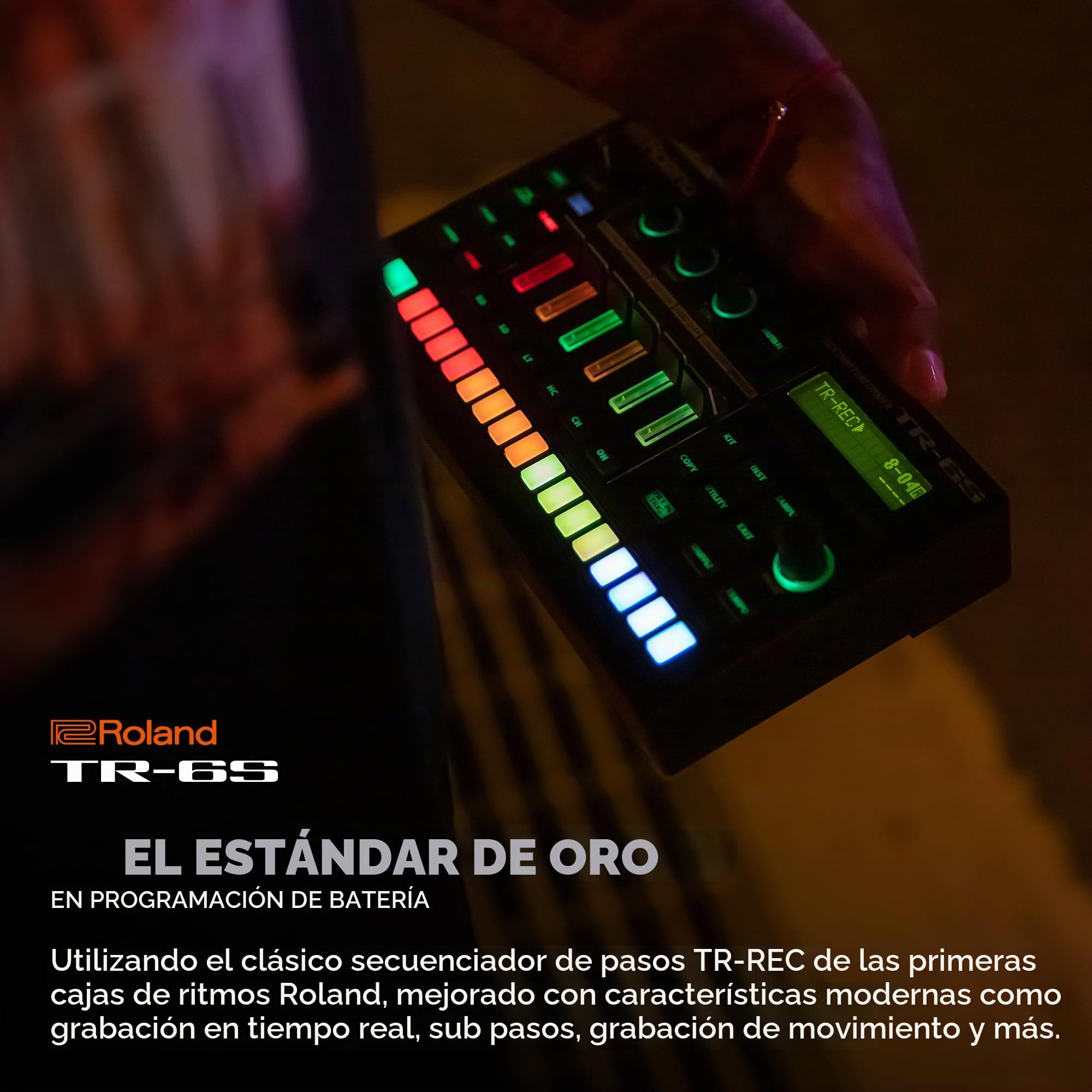 Roland TR-6S Rhythm Performer | Caja de ritmos compacta con seis pistas de auténticos sonidos TR, como la TR-808, CR-78 y más | Gran biblioteca de muestras preset | Generador de sonido FM editable
