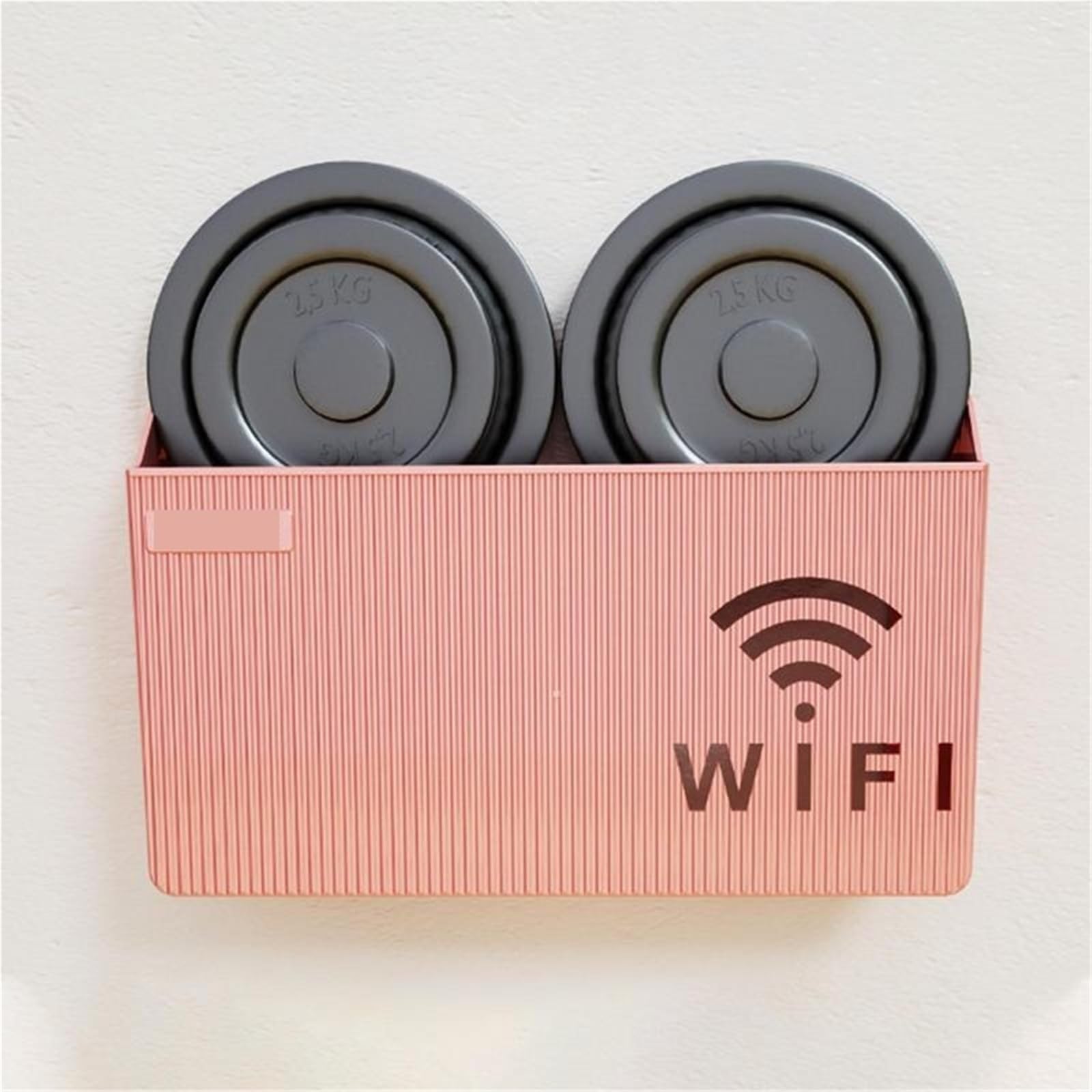 Boîte De Rangement pour Routeur 2 pièces sans Fil WiFi routeur boîte de Rangement Salon Organisateur décoration Mural TV décodeur Support câble boîtes d'alimentation(Pink)