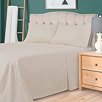 Vista 26 de Superior Juego de sábanas de algodón egipcio de 4 piezas, 700 hilos, ecológicas, sábanas sostenibles, básicos ultrasuaves, sólido, sábana bajera