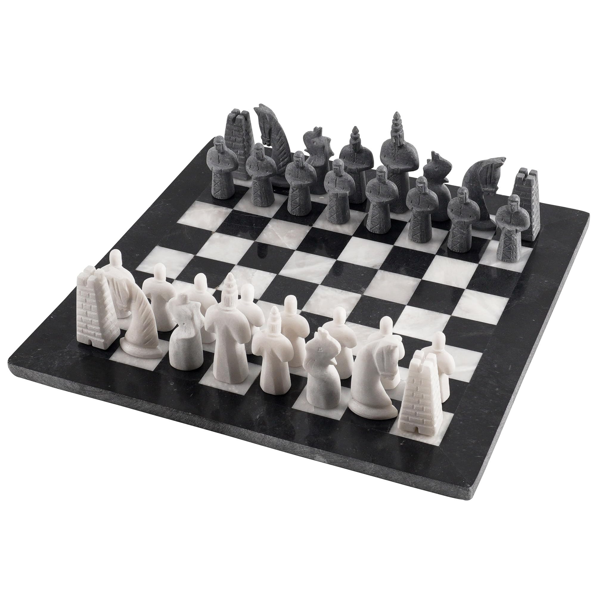 Radicaln Marmor-Schachset – Handgefertigt, Schwarz-korallenrot, 32 Figuren, Brett 30,5 Cm, Für Turniere Und Familienabende Radicaln Marmor-Schachset – Handgefertigt, Schwarz-korallenrot, 32 Figuren, Brett 30,5 Cm, Für Turniere Und Familienabende