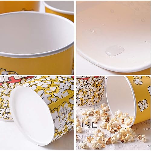Miniatura 6 de Contenedores de cartón para palomitas de maíz, 85 onzas, cajas para palomitas de maíz, cubos de palomitas de maíz, tazas reutilizables para
