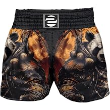O2TEE Unisex Panda Samurai Muay Thai Shorts Training Boxing Clothing Martial Arts Trunks