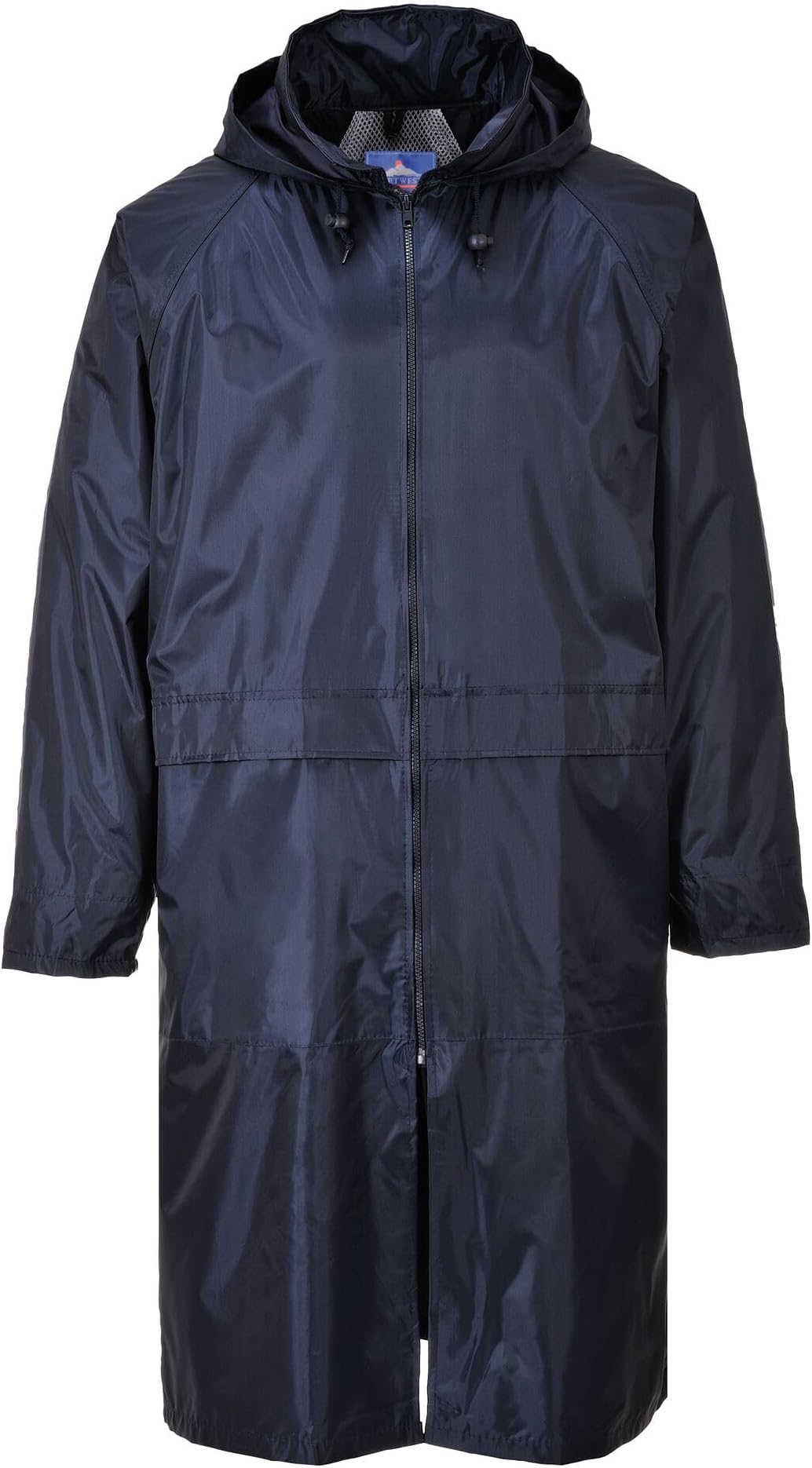 S438 Men's Waterproof Raincoat - Lightweight Long Rain Jacket with Hood and Pockets
