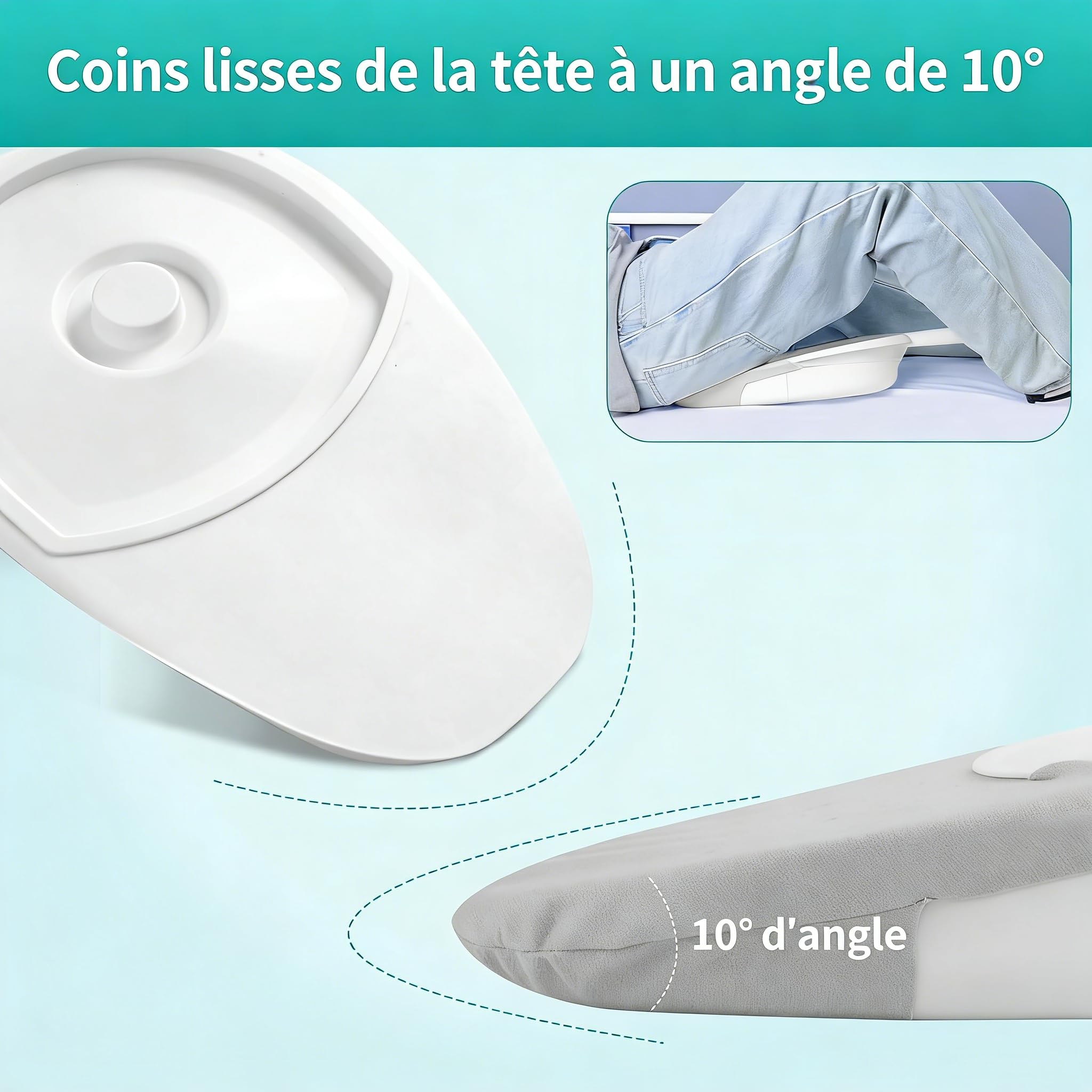 Bassin de lit plastique pour adultes, personnes âgées et hôpitaux - Pot de toilette portable avec couvercle et poignée anti-odeur