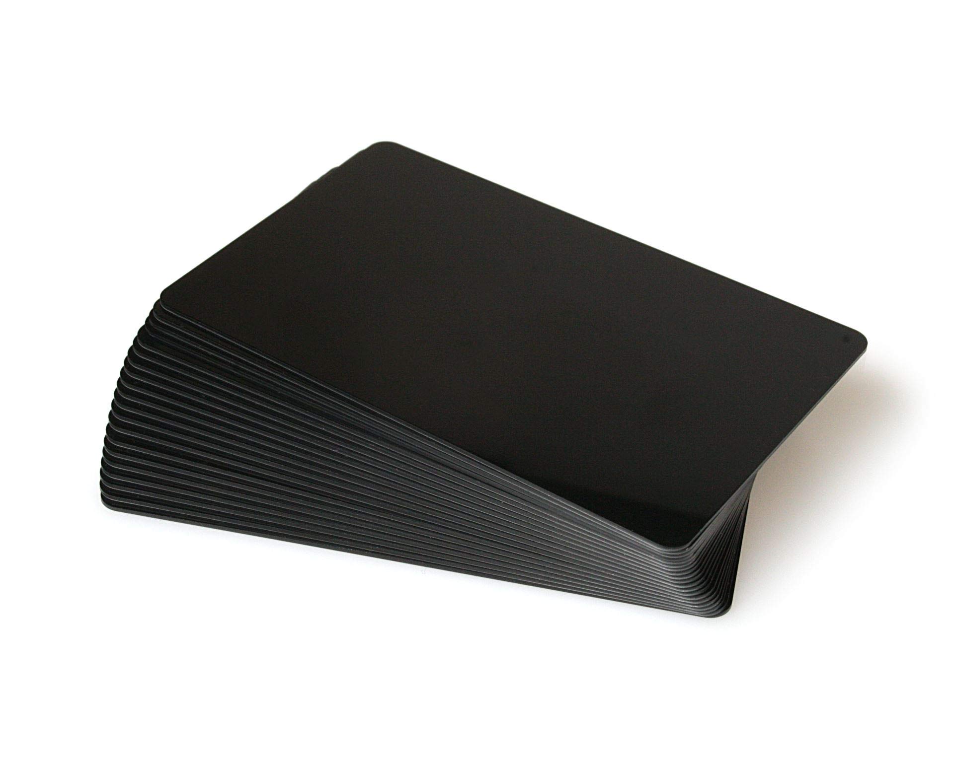 100 Matt Premium PVC Cards, Food Safe for Evolis, Pricecard Pro Flex, Magicard, Fargo, Zebra Card Printers… (Black)