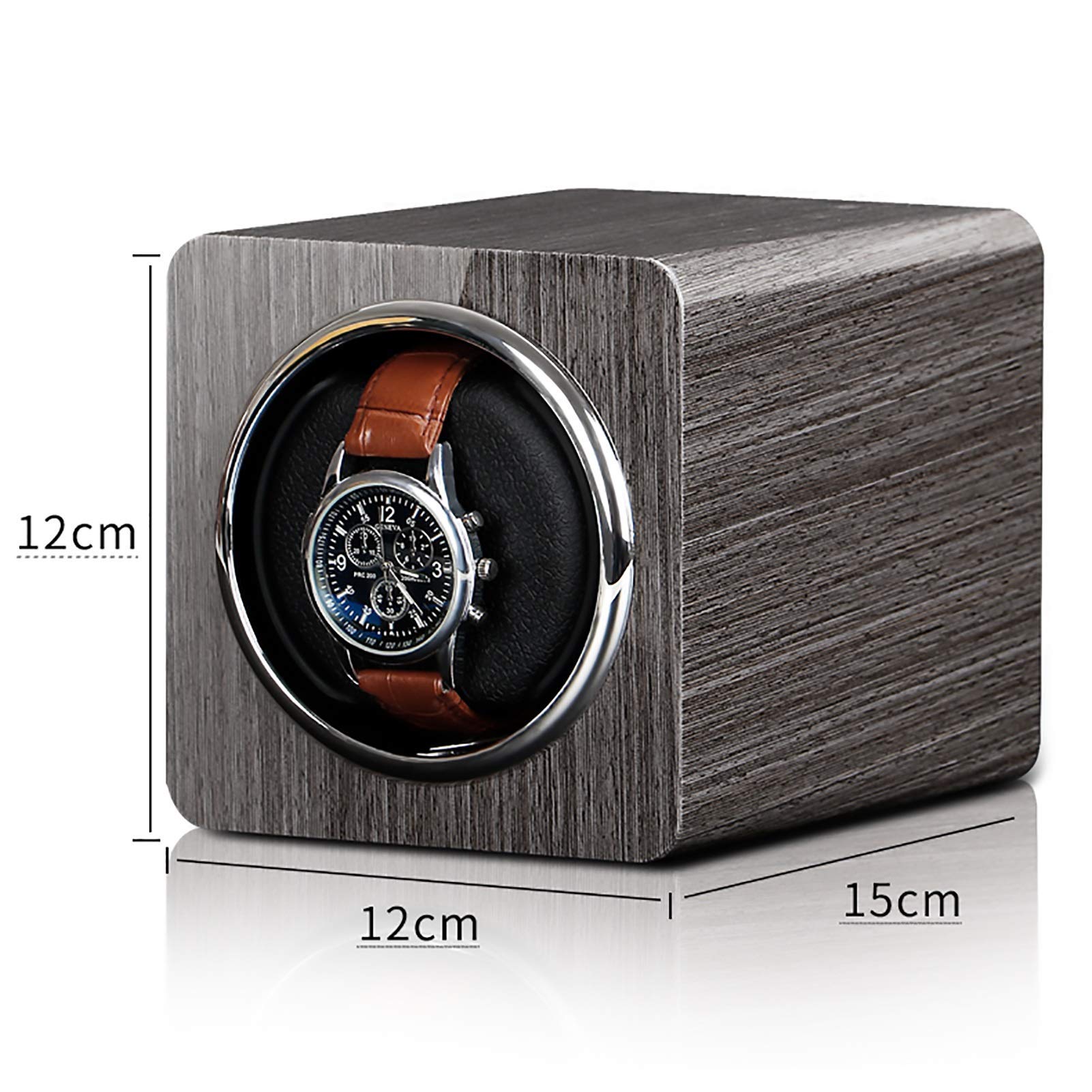 Caricaorologi - Mini scatola di carica automatica per orologi Orologio meccanico Agitatore motore silenzioso Display per orologi Custodia rotante con supporto Alimentato da batteria + alimentazione