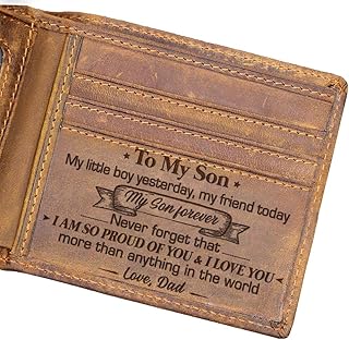 Fathers Day Birthday Gifts For Son, Dad To Son Wallet, Wallet For Son, Mens Wallets, Gift For Son, Wallet For Men, Mens Wallets Leather, Leather Wallets For Men, Bifold Wallet
