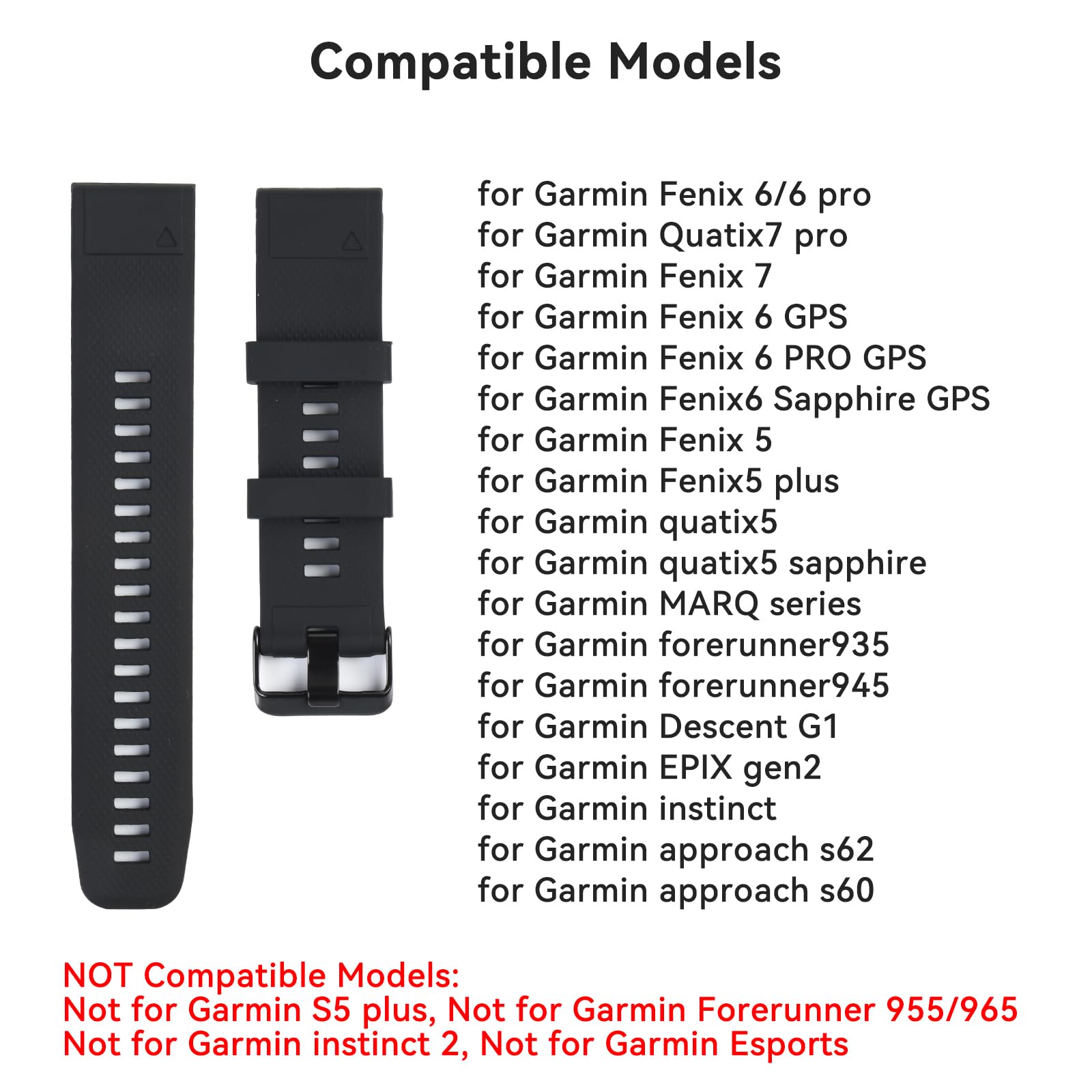 aceyoon 22mm Quickfit Silicona Reemplazo Correa para Garmin Quatix 7 Pro Fenix 7 6 5 Instinct Forerunner 935 945 Approach S60 S62 Descent G1