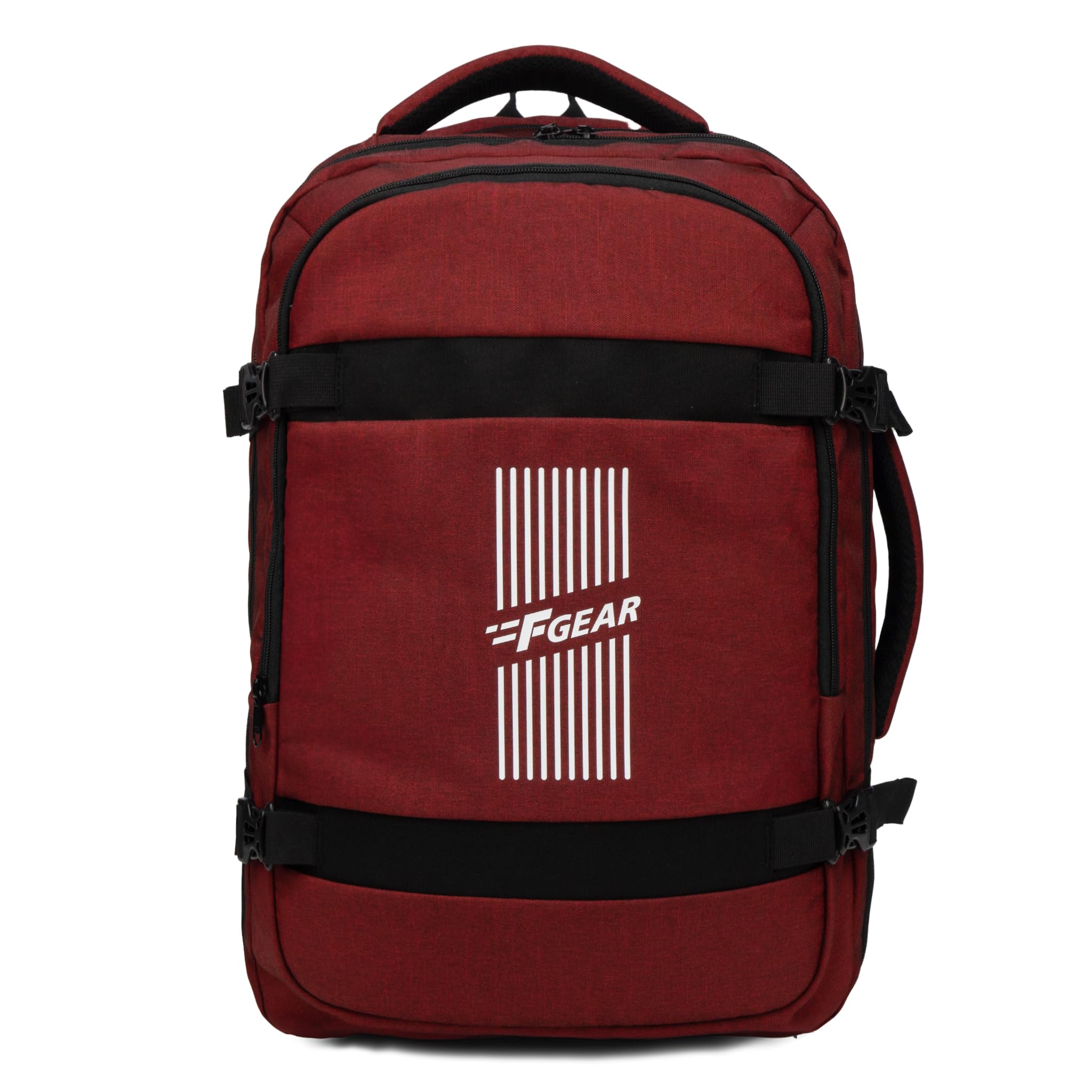 F Gear Road Runner Melange Maroon 40L Laptop Backpack Fits 17" Laptop 3 Compartments Organizer Lightweight Gifts For Unisex Boys Girls Adults Casual/College/School/Corporate/Office/Travel Bag