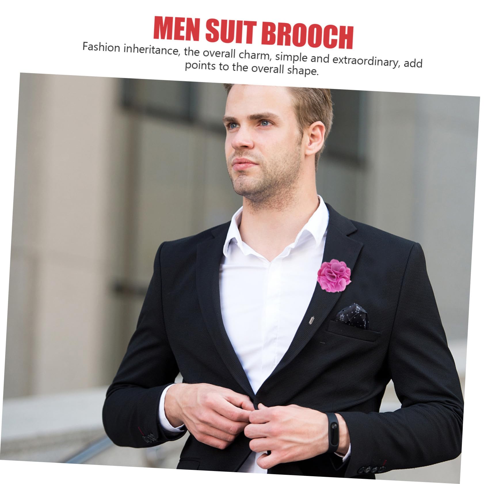 KOMBIUDA 16 Elegante Herren Anstecknadeln mit Blumenmotiv aus Chiffon und Metall Bequeme und Stilvolle Brosche als Anzug Accessoire für Festliche Anlässe