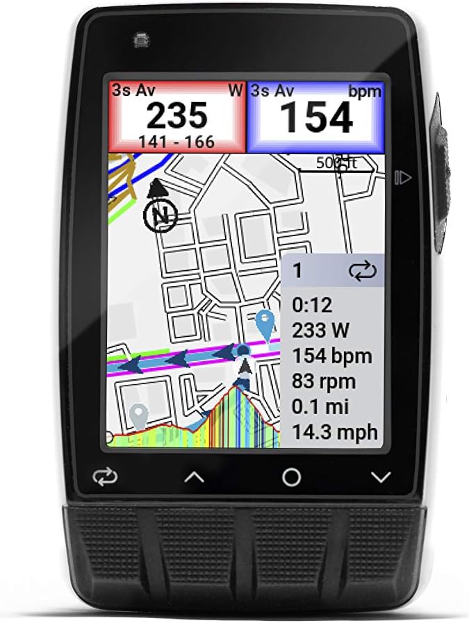 Stages Dash M50 ANT+/Bluetooth GPS Cycling Computer | EverBrite Screen & Cycling Specific Navigation