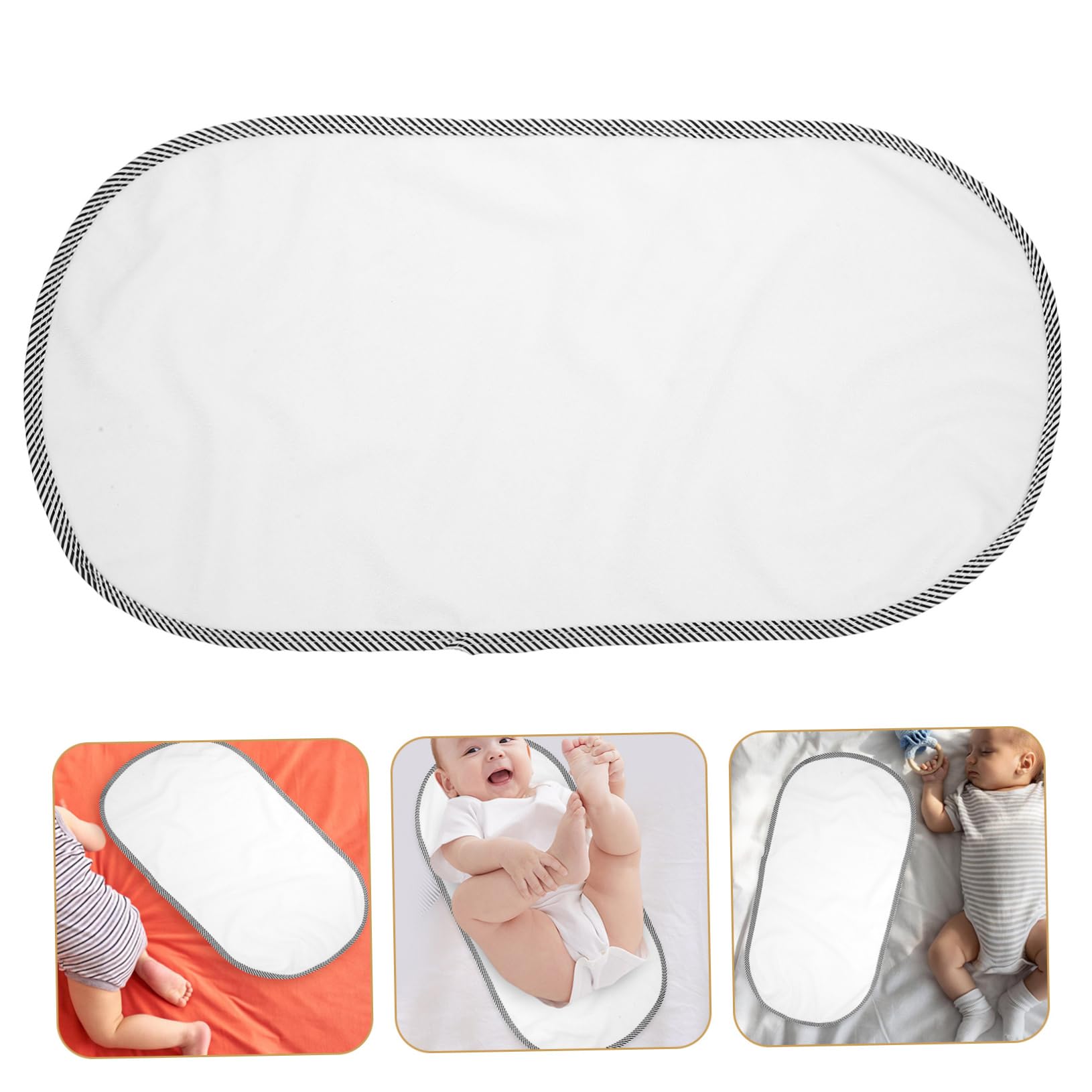 POPETPOP Set 6 Pezzi Materassino Fasciatoio Portatile in Cotone Leggero per Ragazzo Ragazza e Ragazzo Ragazza per Viaggio e Cambio Pannolino Comodo e Riutilizzabile