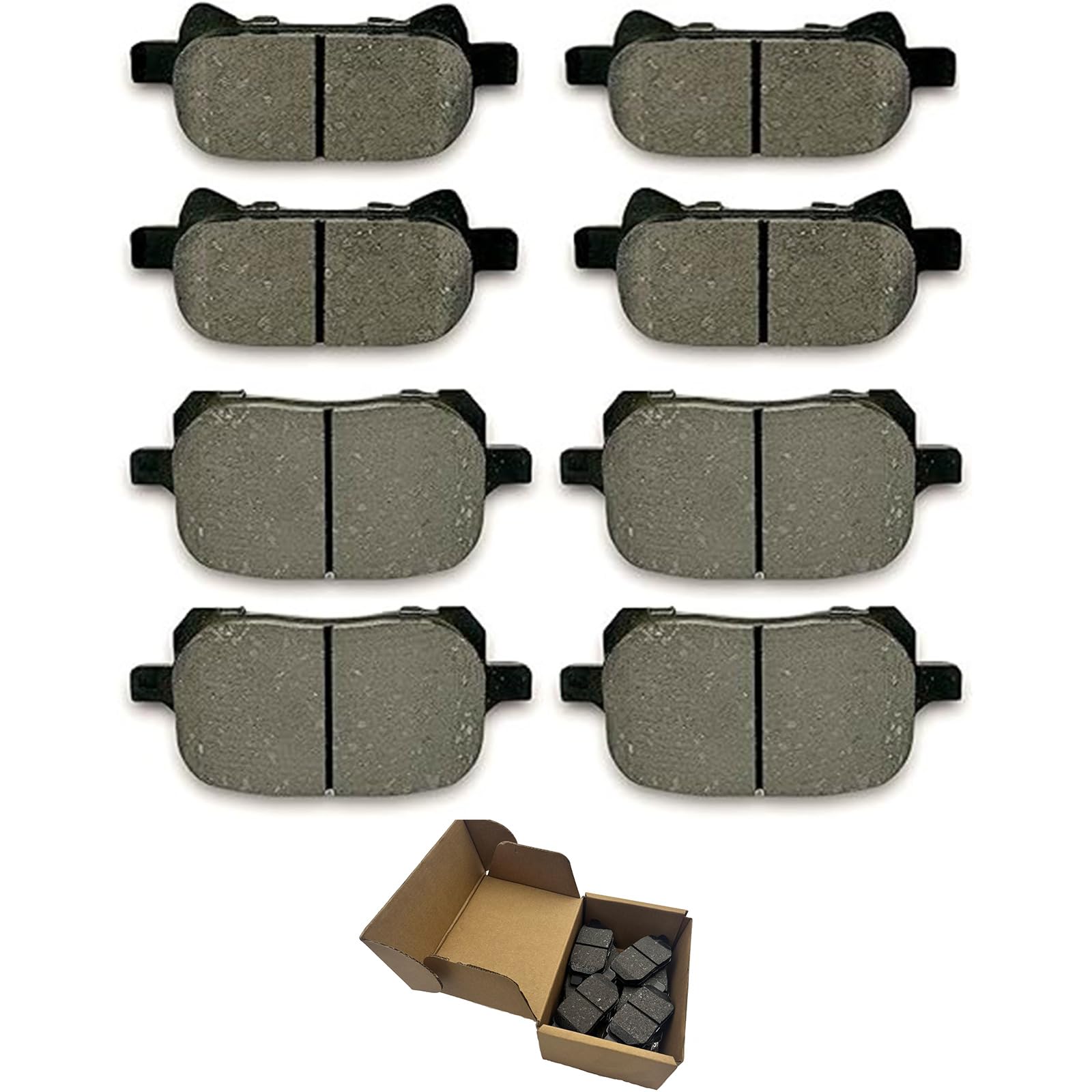 CCTECHMASS 8-Piece Ceramic Brake Pads (Avalon 2000–2004)