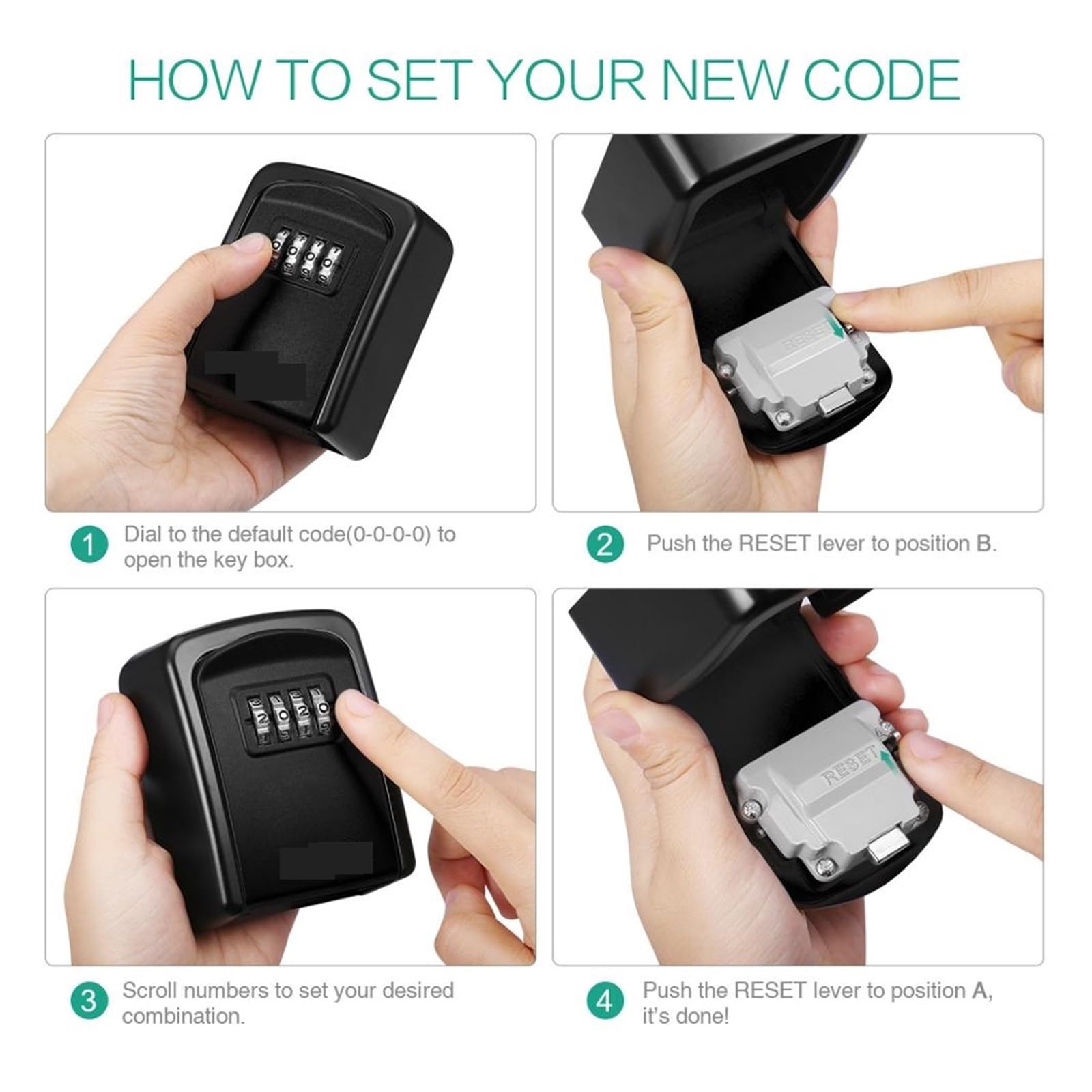 Caja fuerte impermeable para montar en la pared con llave y cerradura secreta para exteriores. Cuenta con código Detive y protección de contraseña, ideal para seguridad del hogar.