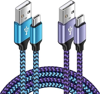 [6FT,2 Pack]Android Fast Charging Cable C Port Charger Cord USB A to Type C Cell Phone Long Wires for Samsung Galaxy S22/S23 Ultra/S21/S20/A54/A14/A13/A51/A71/A03/A34,Google Pixel 7/6/5,Moto G Stylus