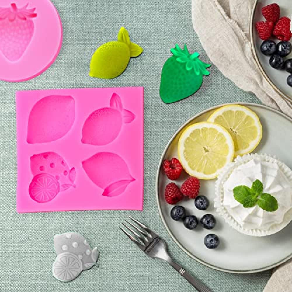 4 Stampi Silicone A Forma Di Frutta - Per Cioccolato, Candele, Gelatina, Cupcake - Foto 2