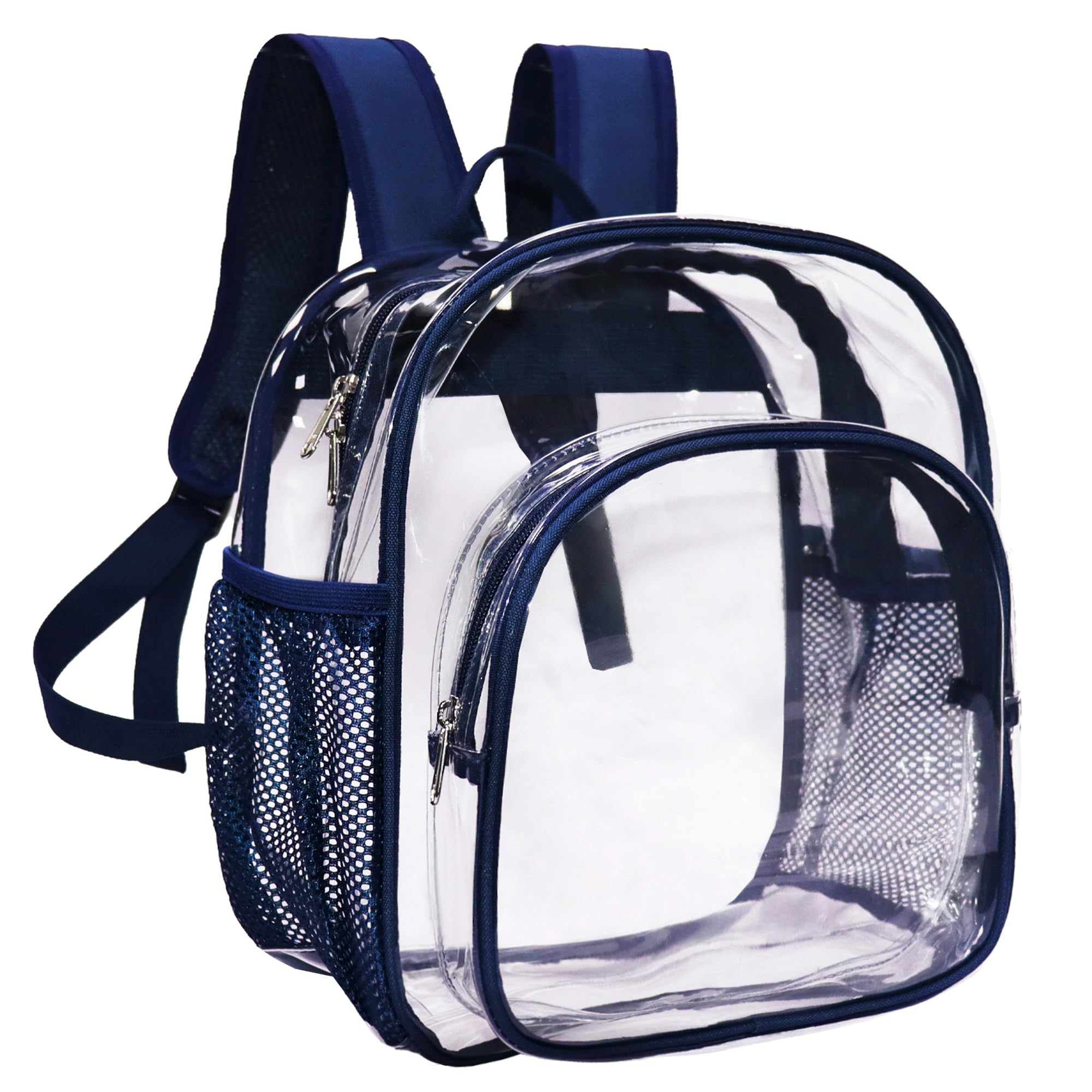 KUI WAN Clear Backpack Stadium Approved 12x12x6 Small Clear Backpack for Concert,Work,Festival,Security,Stadium