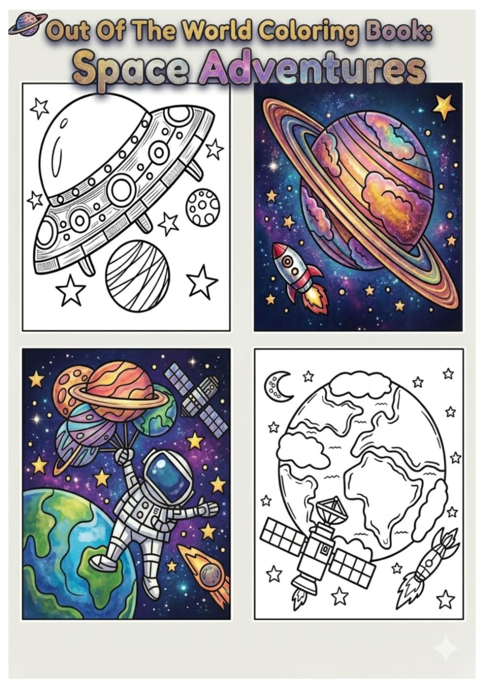 Out Of The World Coloring Book, Space Adventures