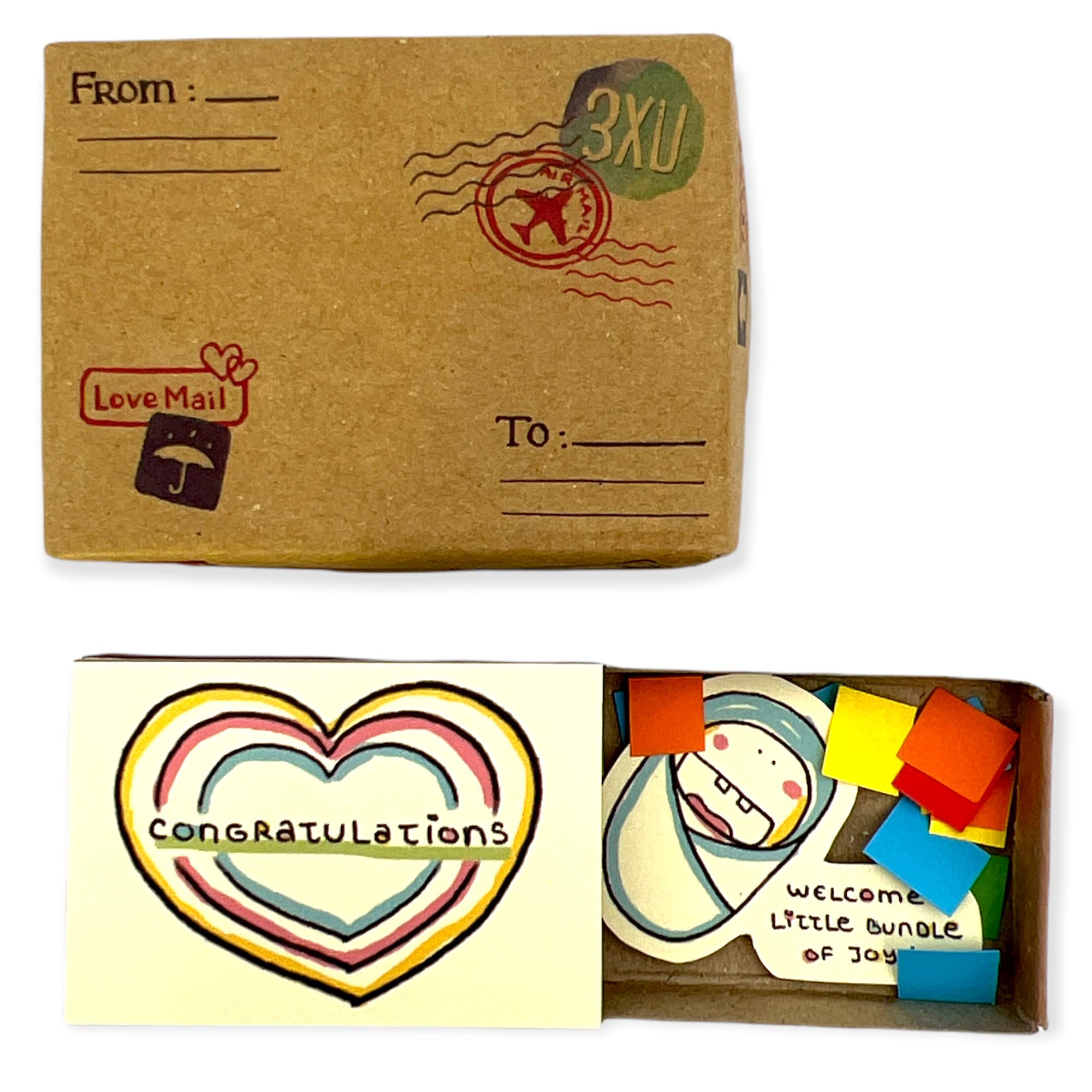 immi Mini Überraschung, kleines Geschenk in der Box (Willkommen Neugeborenes)