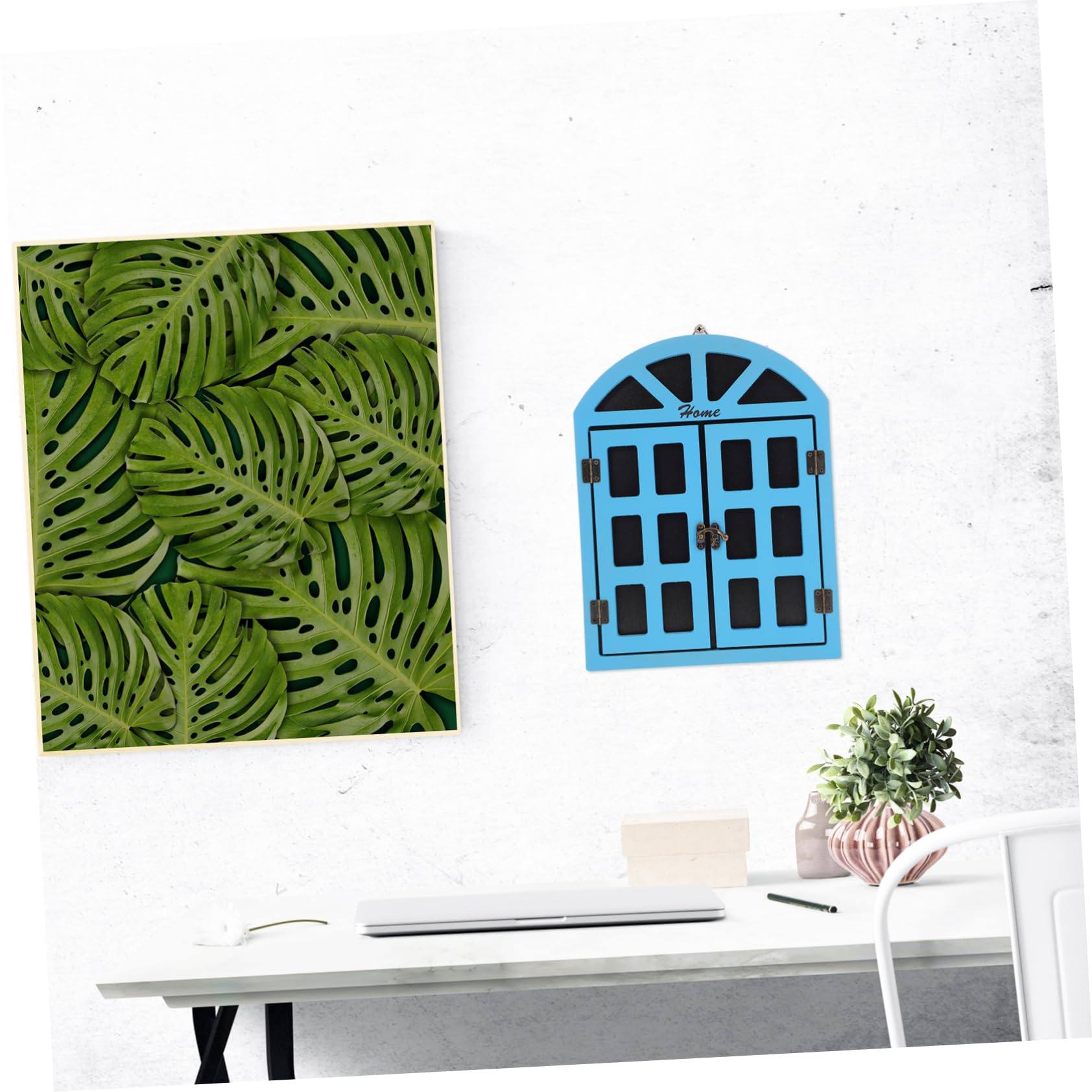 SHINEOFI Holz Kreidetafel zum Aufhängen als Fensterdeko Leicht Abwischbar Blau für Zuhause und Hochzeiten