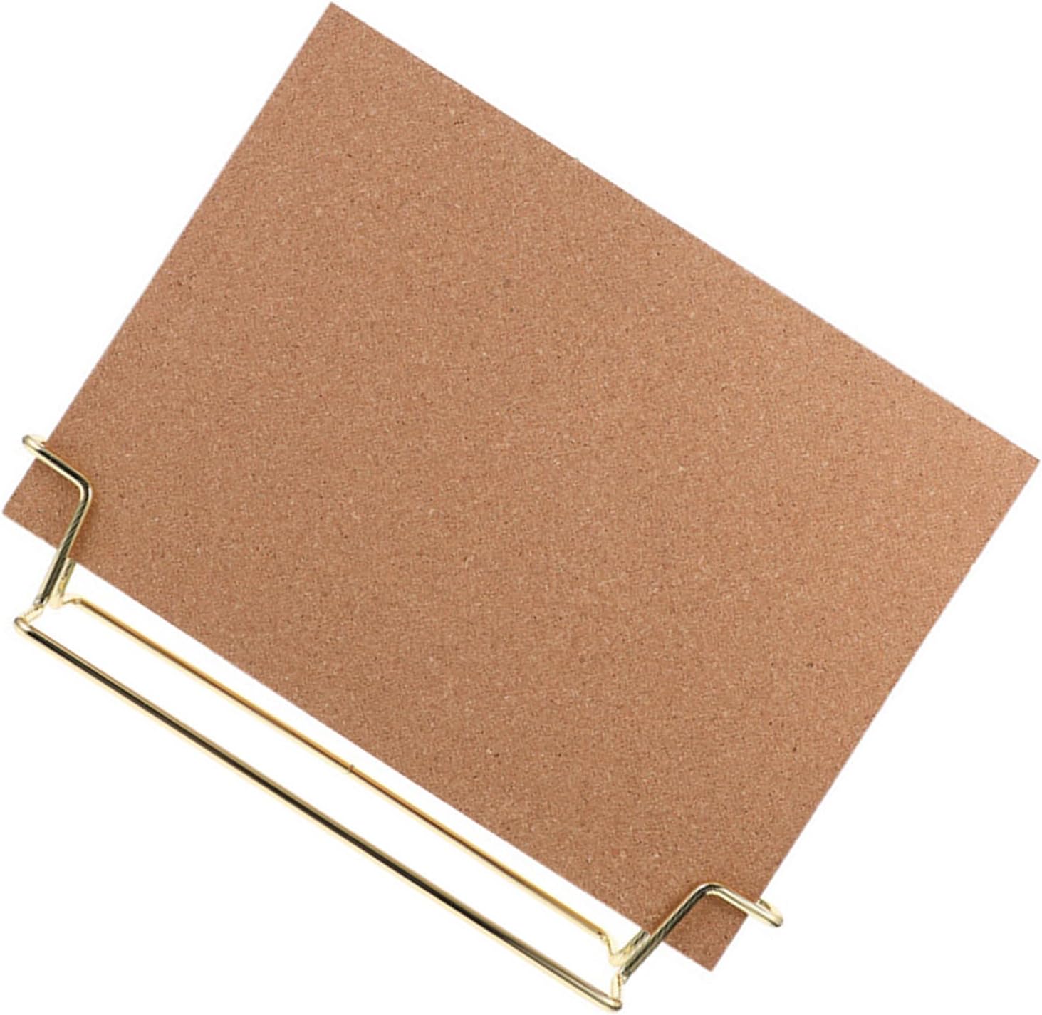 Desktop Cork Bulletin Board with Metal Stand, Mini Cork Board for Office Desk, Resists Warping, Easy Attachment Options, Efficient Organization, Modern Minimalist Style for Home