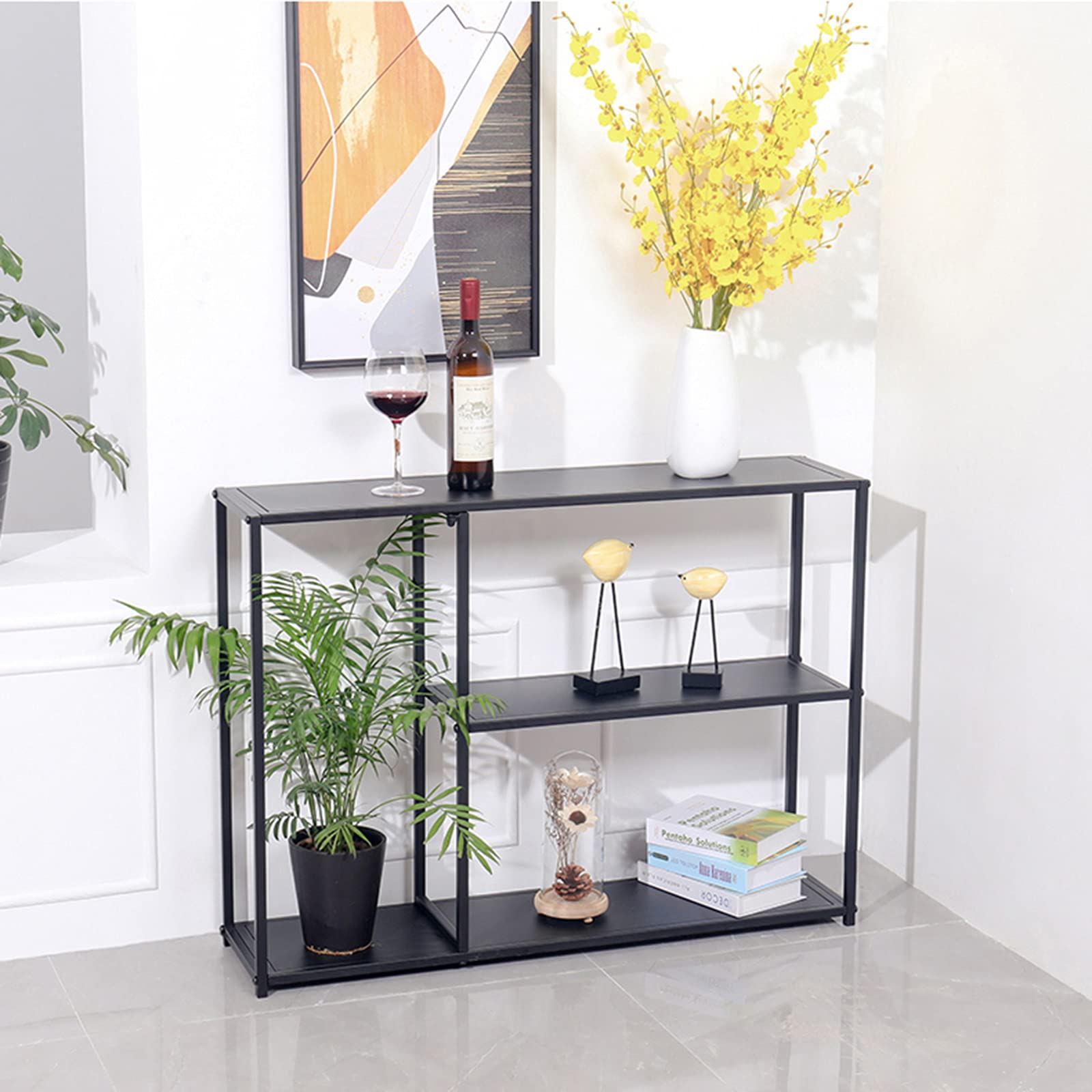 Amazon｜オープン収納ラック 高さ75CM, インダストリアルメタル 