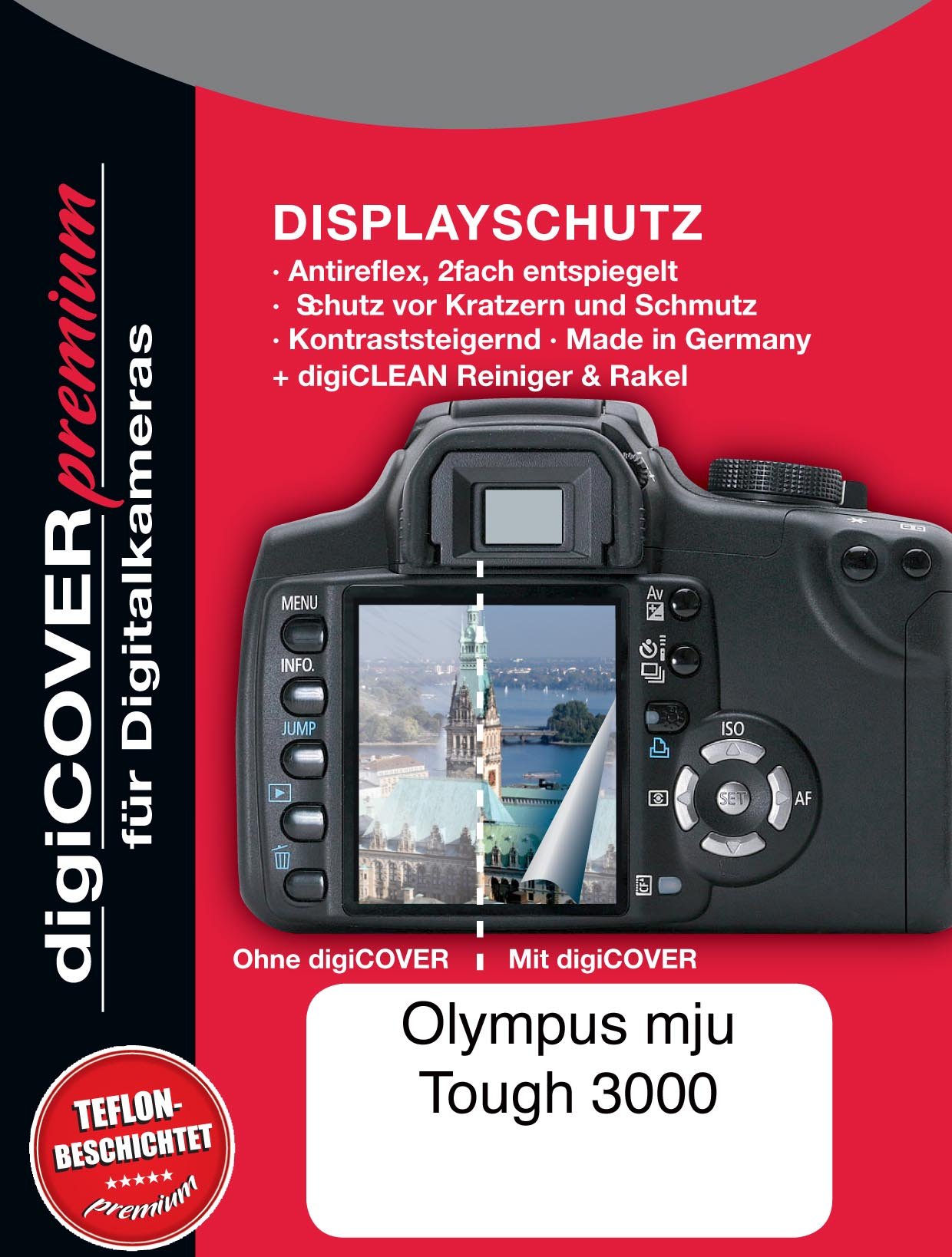 digiCOVER Premium LCD Screen Protection Film for Olympus mju Tough 3000