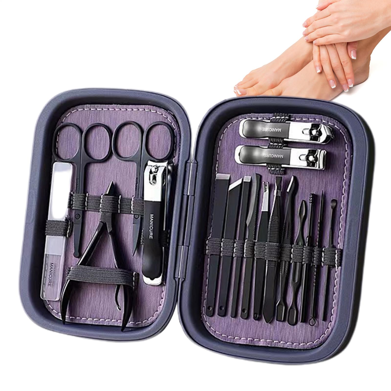 Coupe ongles renforcé pour ongles épais avec ciseaux de manucure durables - 8