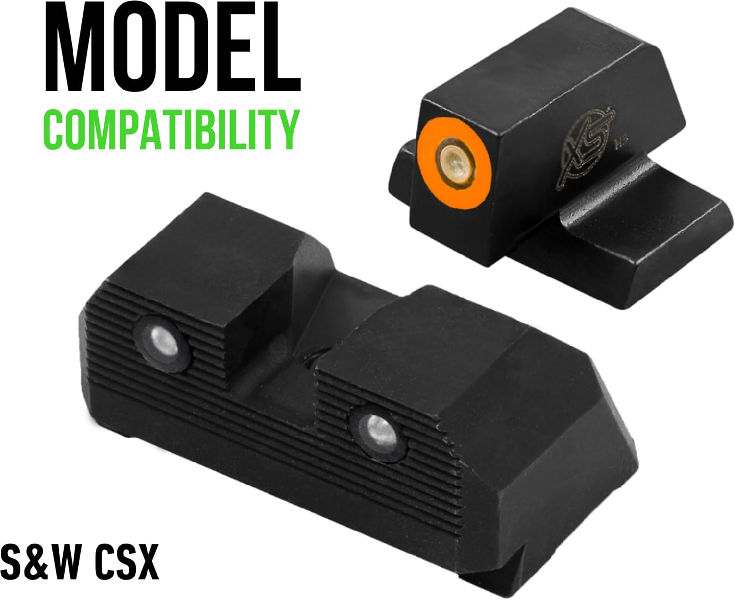XS Sights R3D 2.0 Sights Compatible with Smith & Wesson CSX